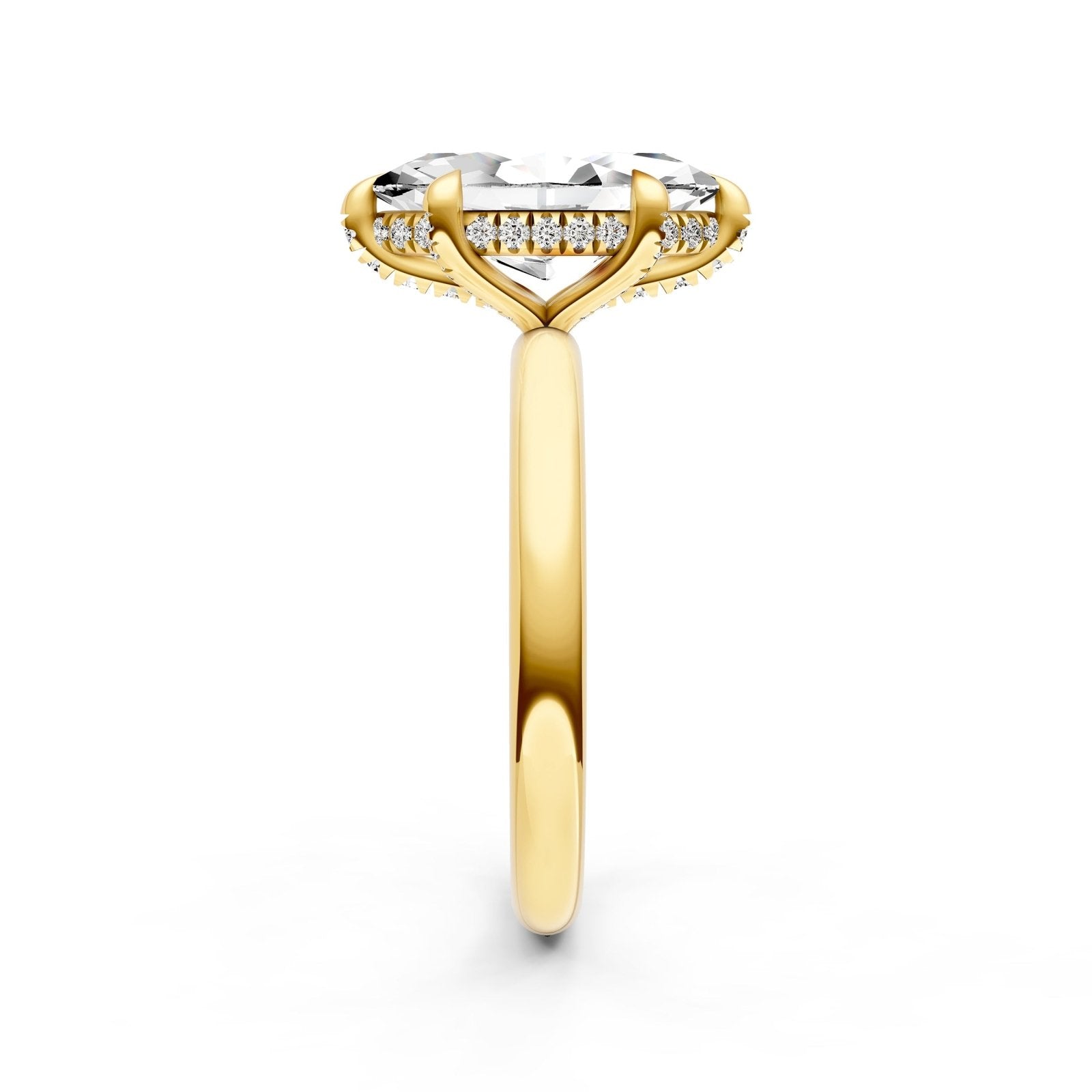 Birmingham Jewelry - Hidden Halo Diamond Crown Engagement Ring (Marquise) - Birmingham Jewelry