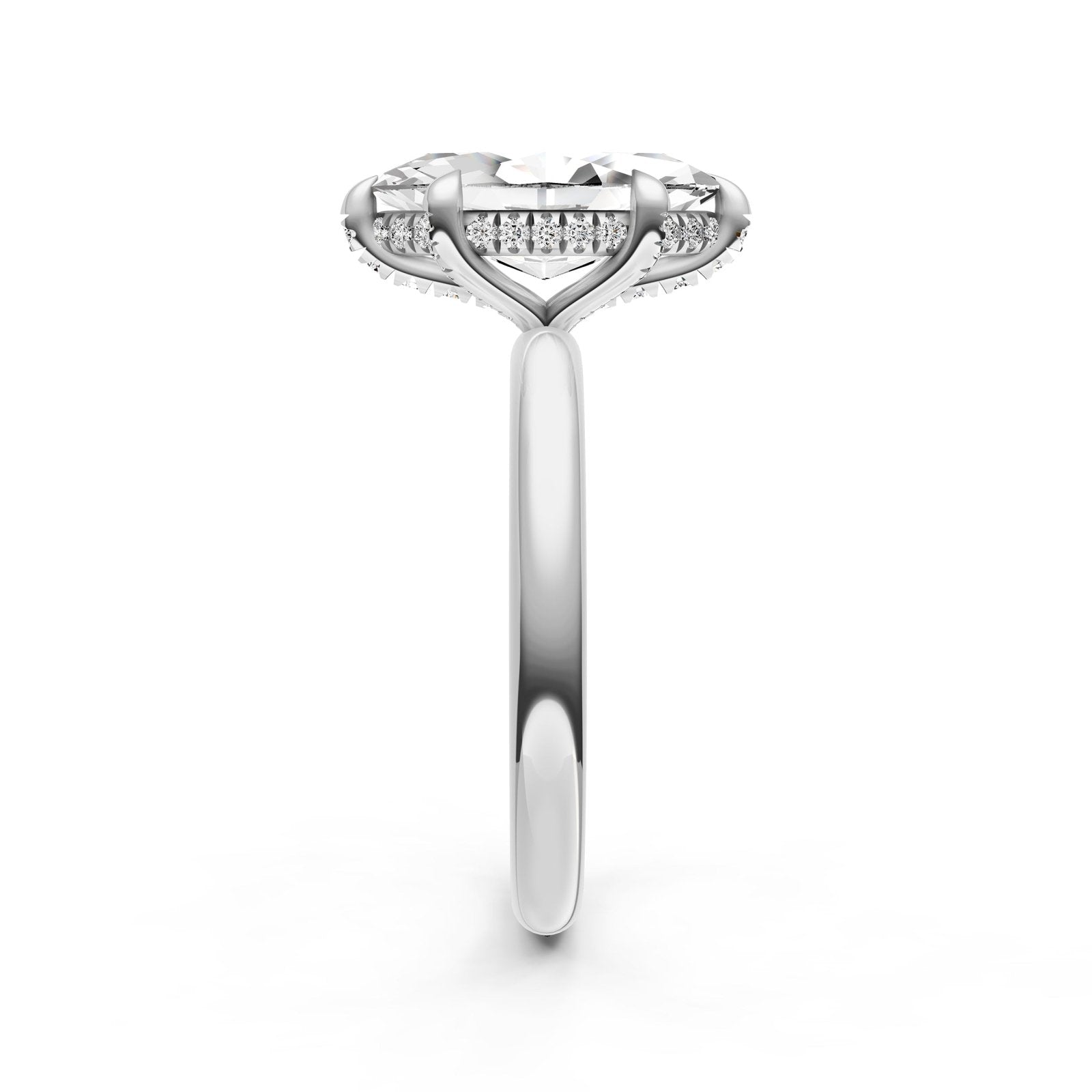 Birmingham Jewelry - Hidden Halo Diamond Crown Engagement Ring (Marquise) - Birmingham Jewelry