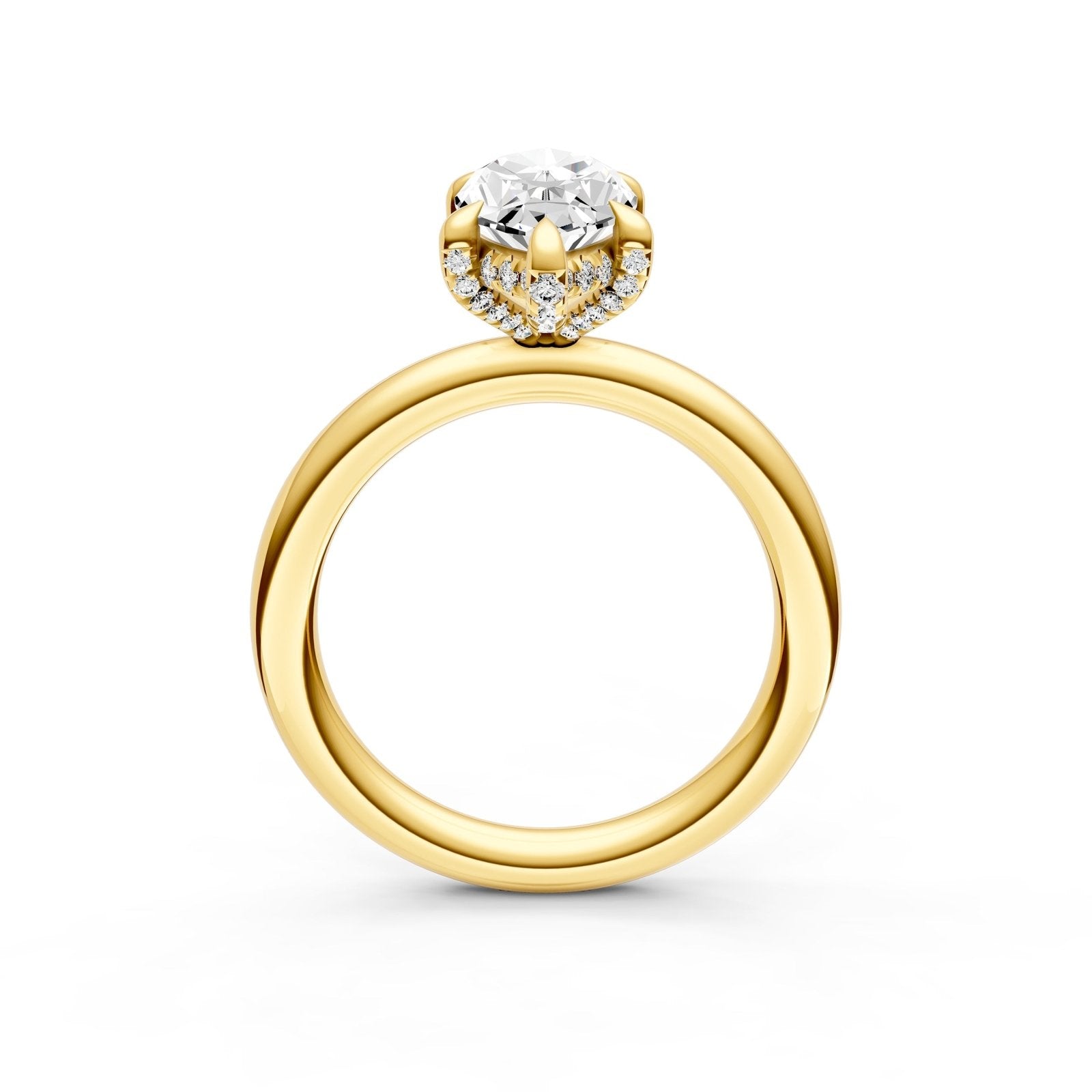 Birmingham Jewelry - Hidden Halo Diamond Crown Engagement Ring (Marquise) - Birmingham Jewelry