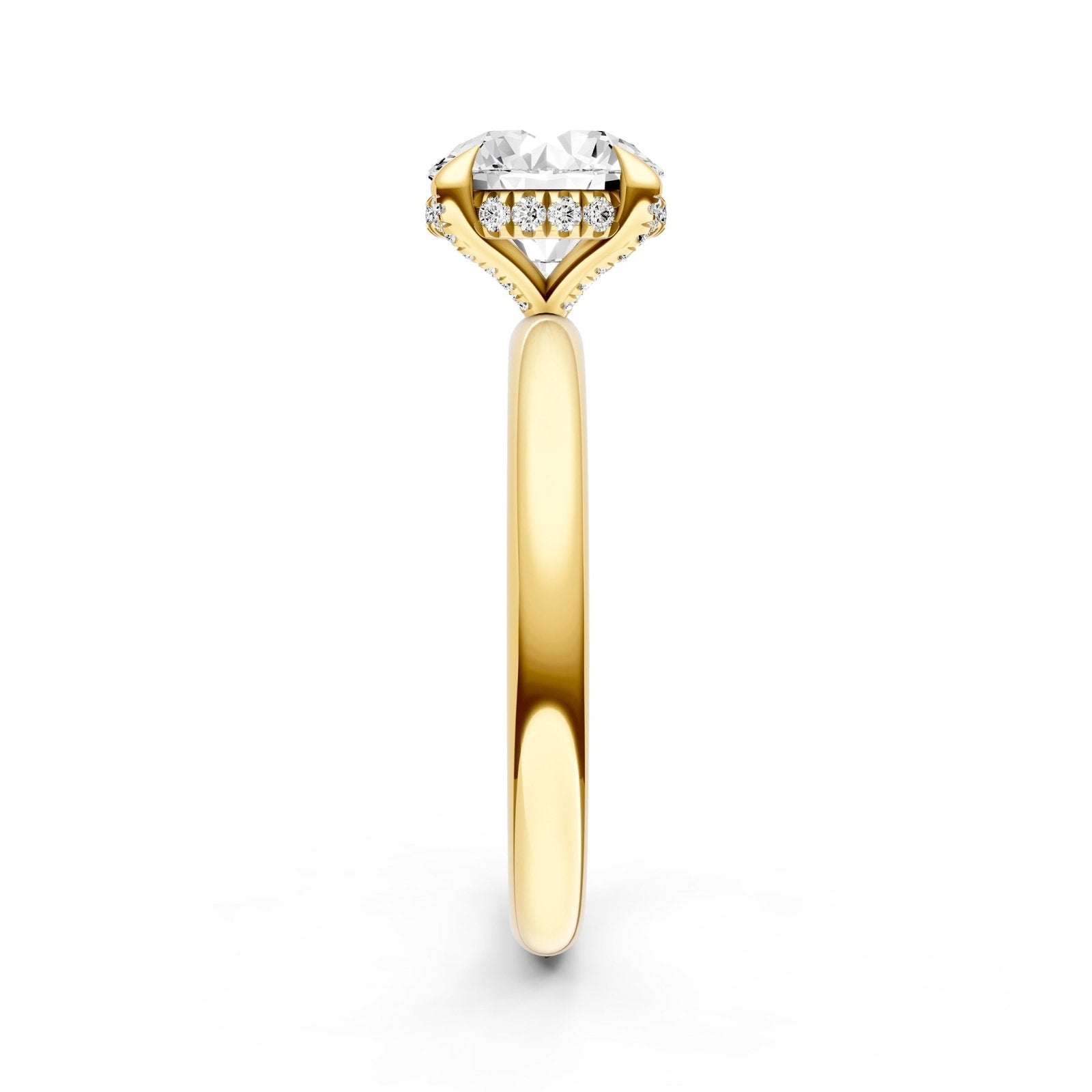 Birmingham Jewelry - Hidden Halo Diamond Crown Engagement Ring (Round) - Birmingham Jewelry