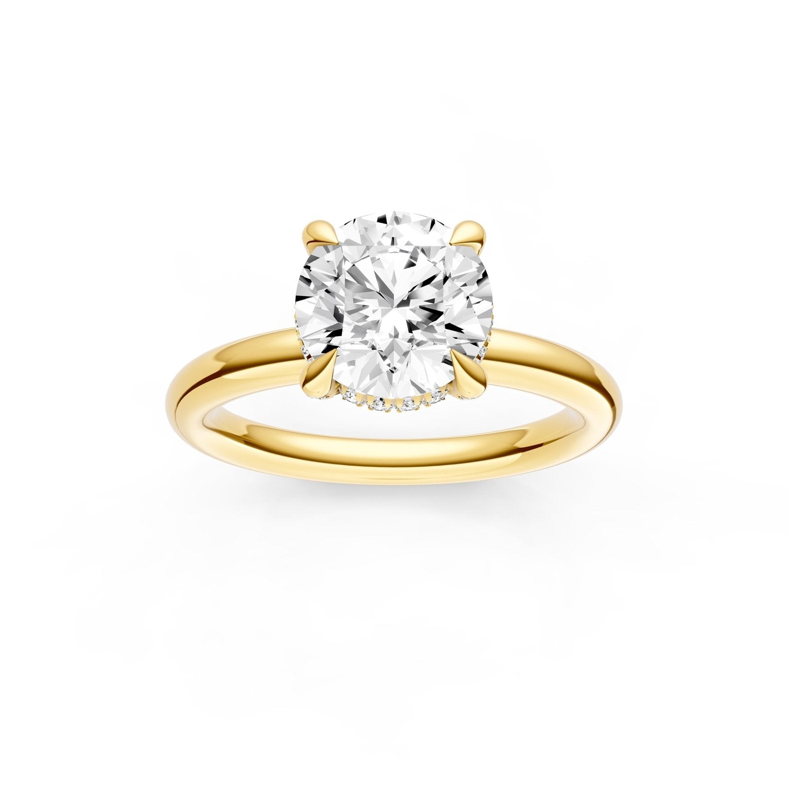 Birmingham Jewelry - Hidden Halo Diamond Crown Engagement Ring (Round) - Birmingham Jewelry