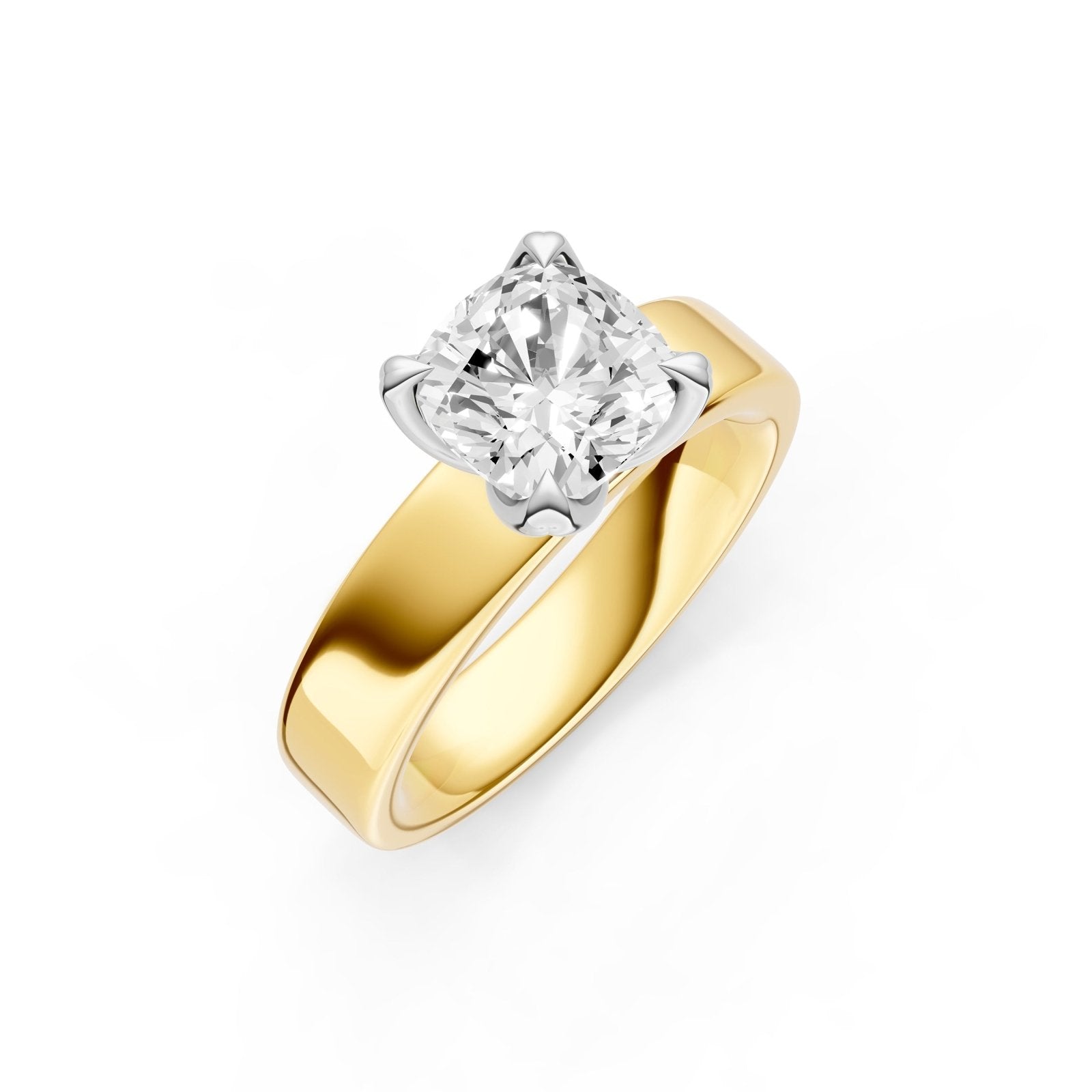 Birmingham Jewelry - Petal Wide Engagement Ring (Cushion) - Birmingham Jewelry