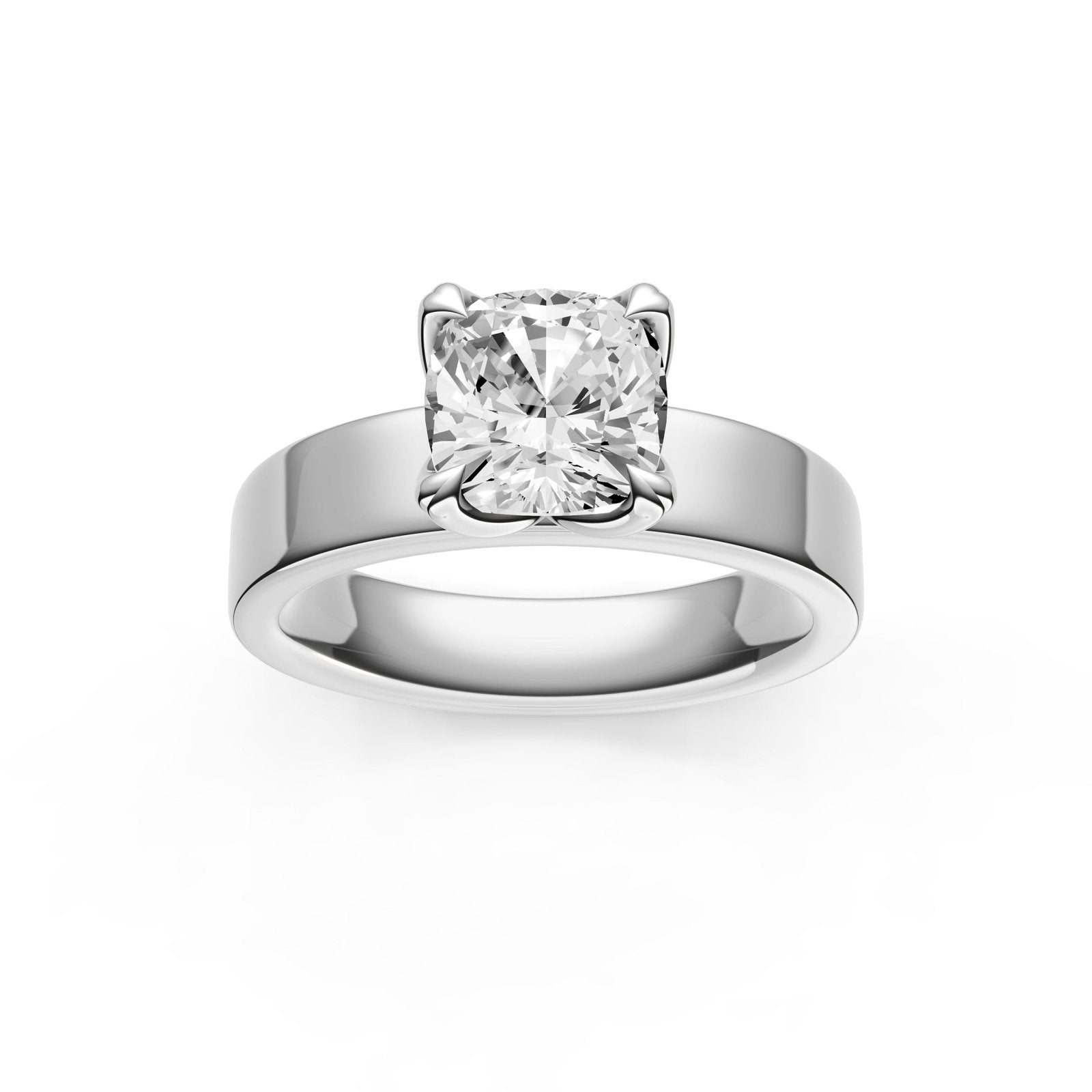 Birmingham Jewelry - Petal Wide Engagement Ring (Cushion) - Birmingham Jewelry