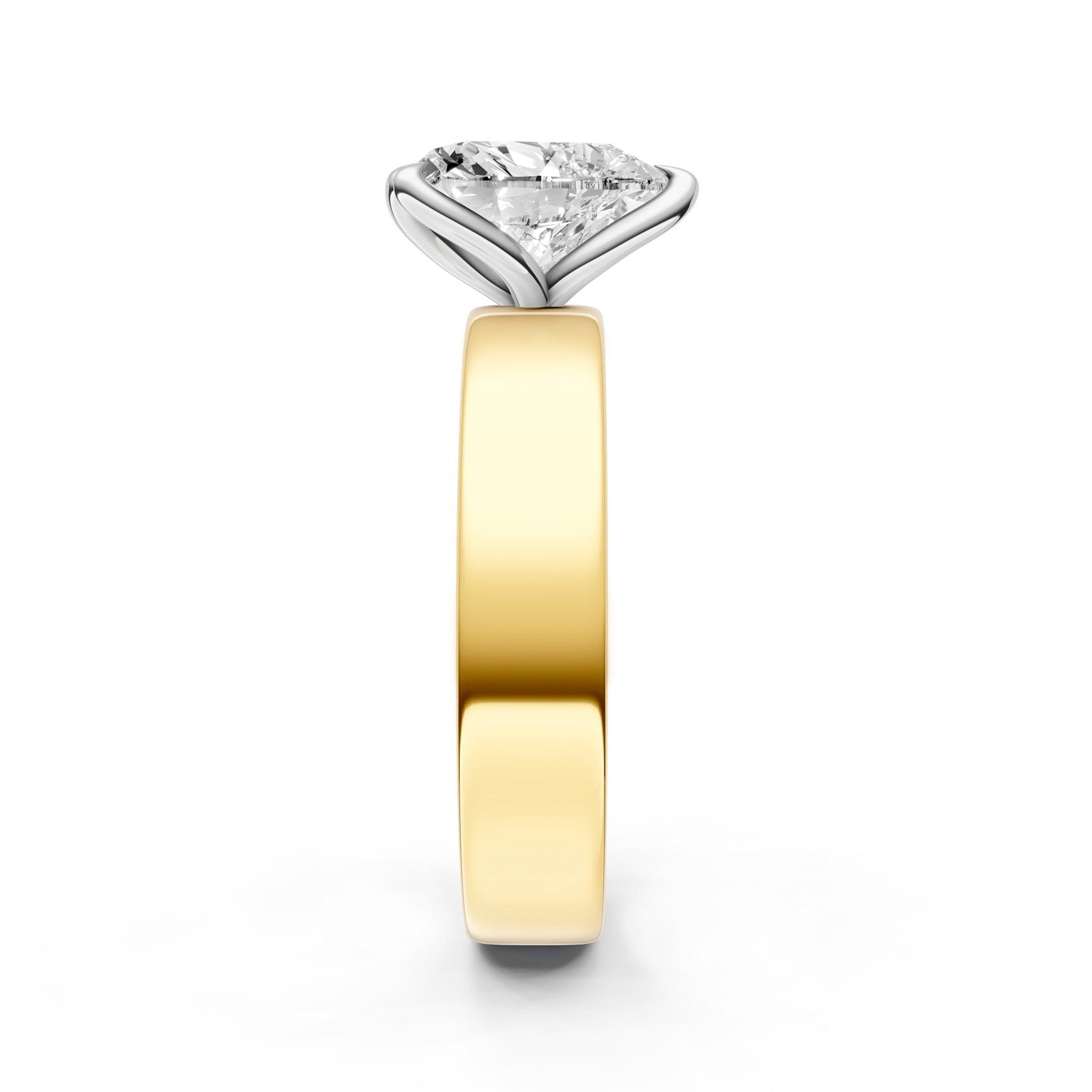 Birmingham Jewelry - Petal Wide Engagement Ring (Heart Shape) - Birmingham Jewelry