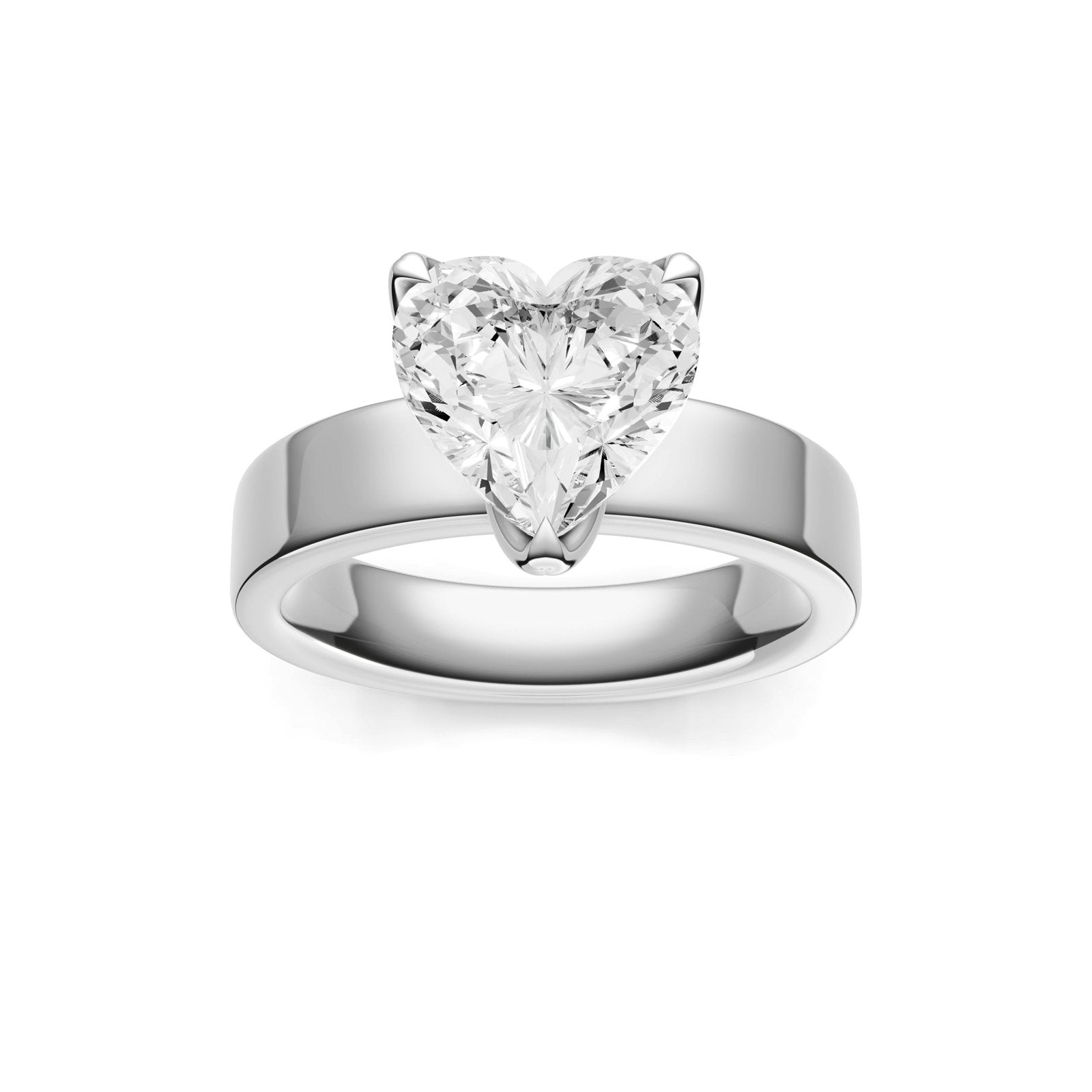 Birmingham Jewelry - Petal Wide Engagement Ring (Heart Shape) - Birmingham Jewelry
