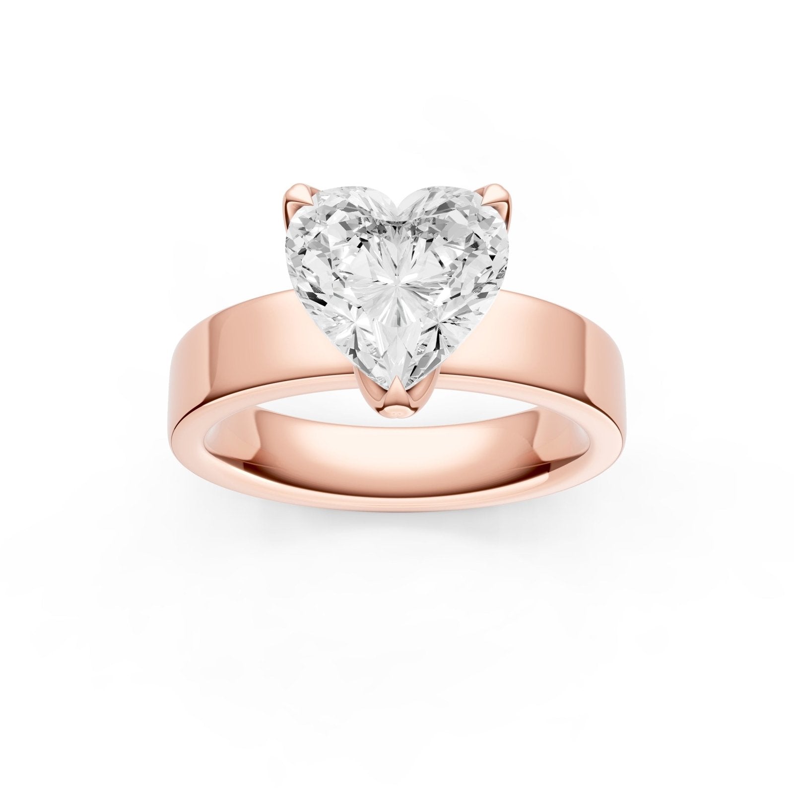 Birmingham Jewelry - Petal Wide Engagement Ring (Heart Shape) - Birmingham Jewelry