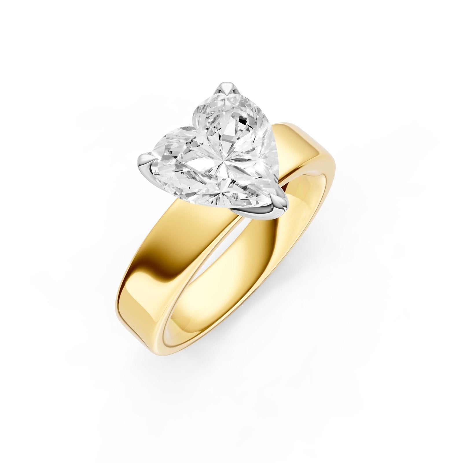 Birmingham Jewelry - Petal Wide Engagement Ring (Heart Shape) - Birmingham Jewelry