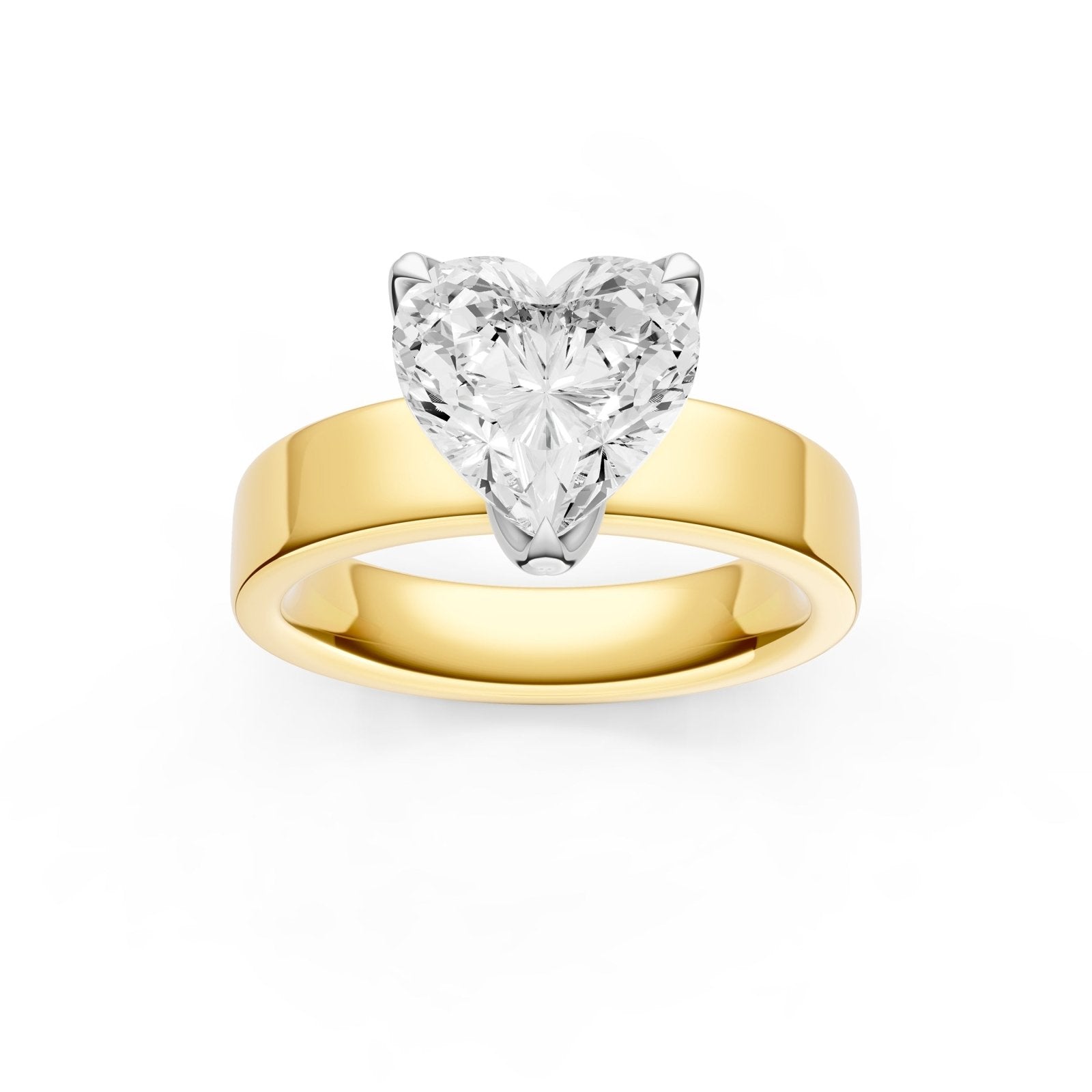 Birmingham Jewelry - Petal Wide Engagement Ring (Heart Shape) - Birmingham Jewelry