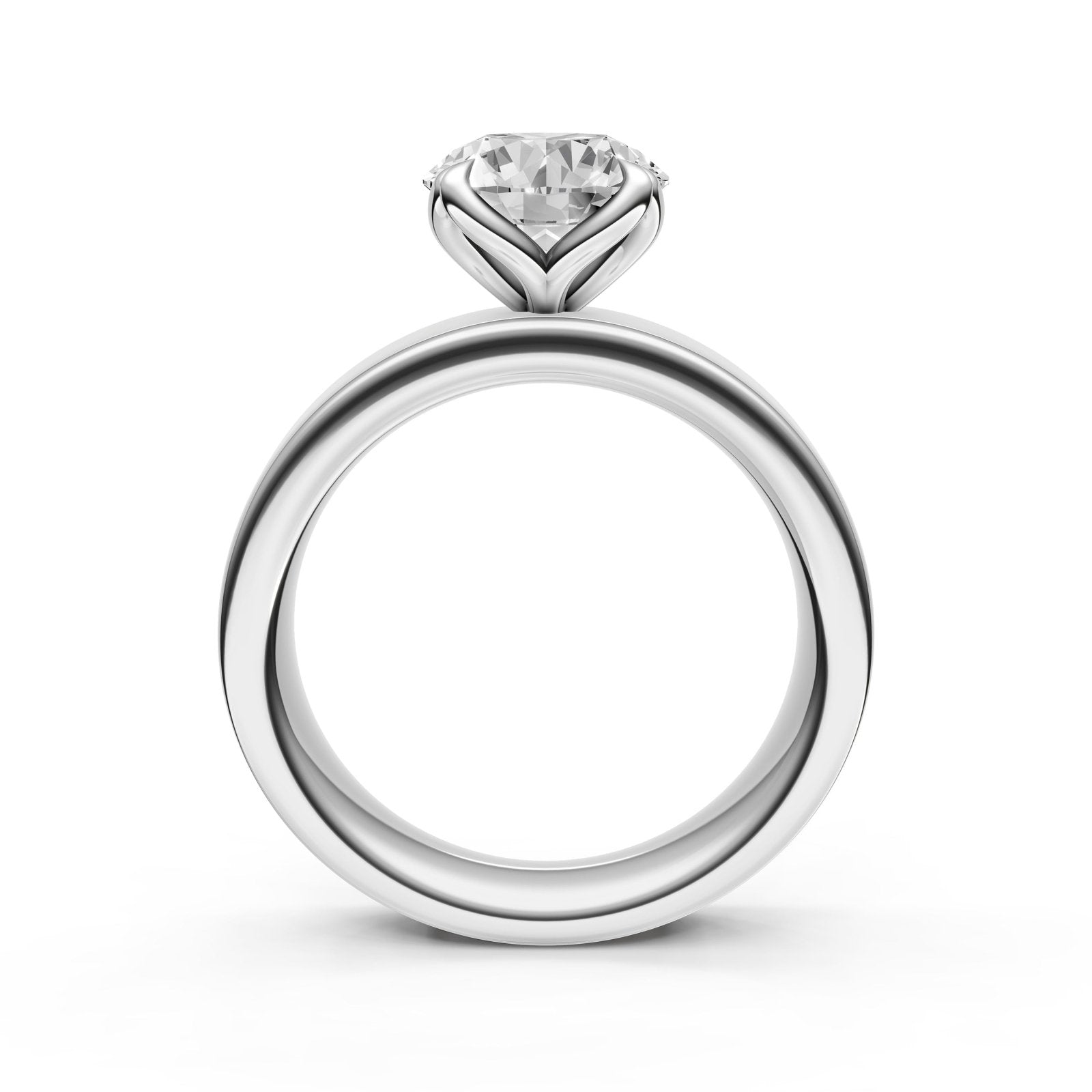 Birmingham Jewelry - Petal Wide Engagement Ring (Round) - Birmingham Jewelry