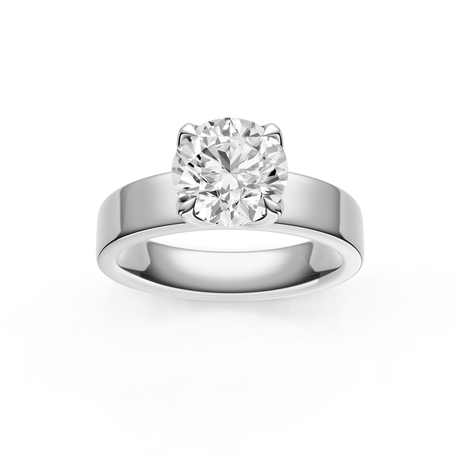 Birmingham Jewelry - Petal Wide Engagement Ring (Round) - Birmingham Jewelry