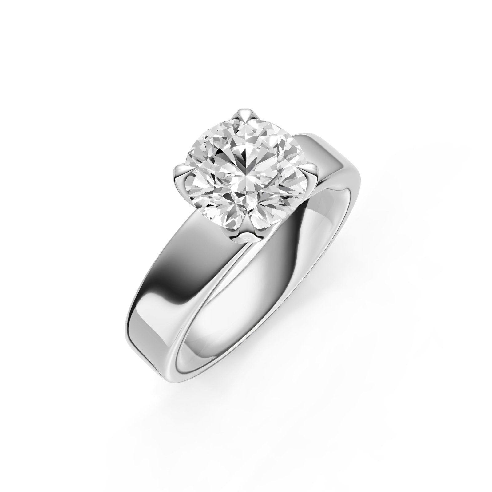 Birmingham Jewelry - Petal Wide Engagement Ring (Round) - Birmingham Jewelry