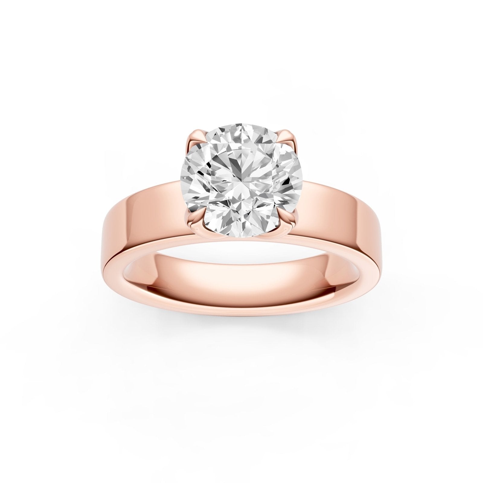 Birmingham Jewelry - Petal Wide Engagement Ring (Round) - Birmingham Jewelry