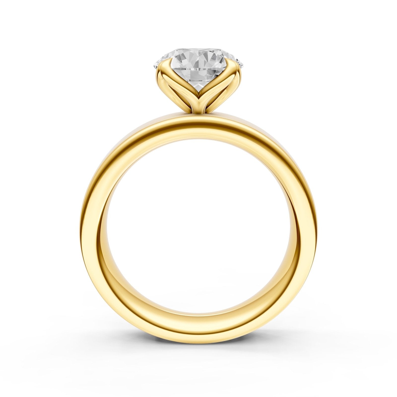 Birmingham Jewelry - Petal Wide Engagement Ring (Round) - Birmingham Jewelry