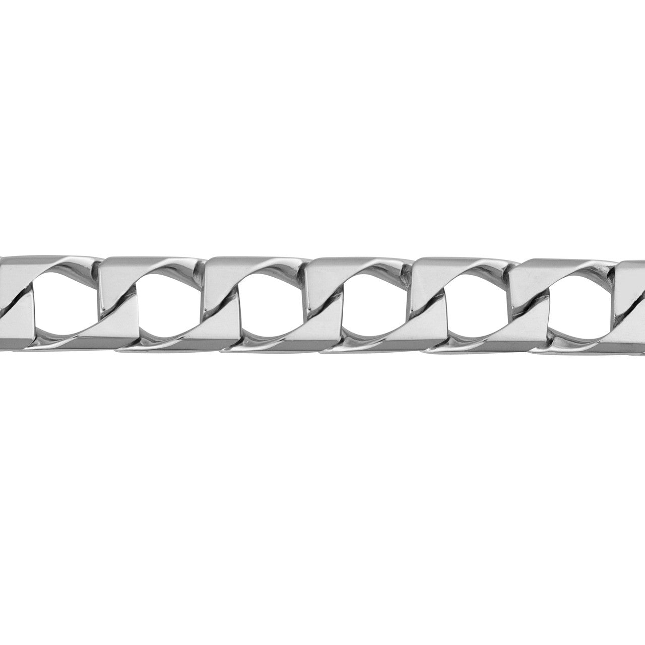 Birmingham Jewelry - Sterling Silver 11.70mm Square Curb Bracelet - Birmingham Jewelry