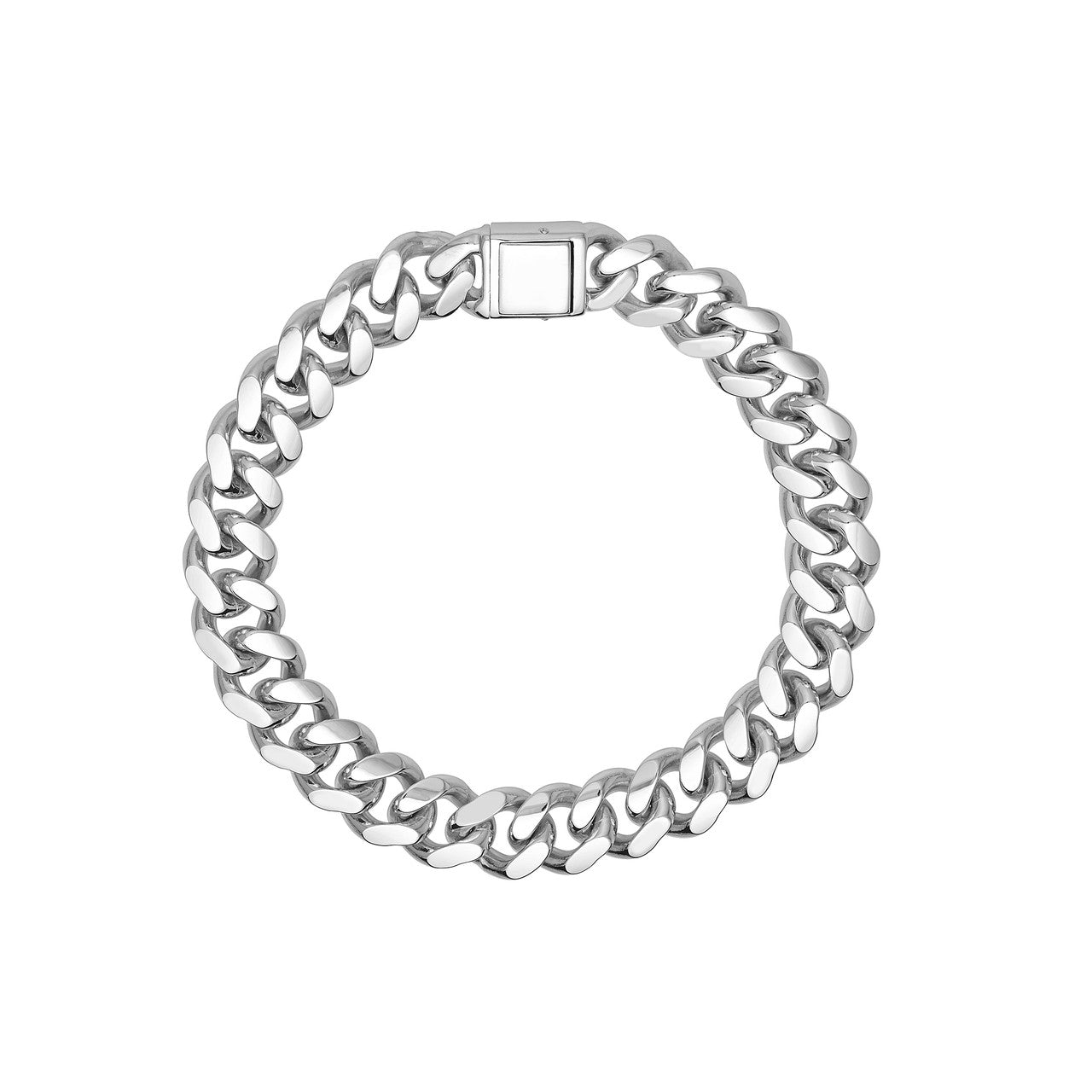 Birmingham Jewelry - Sterling Silver 13.20mm Miami Cuban Snap - Lock Bracelet - Birmingham Jewelry