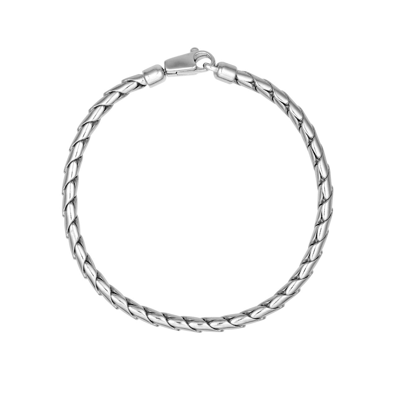 Birmingham Jewelry - Sterling Silver 3.75mm Round Hammered Curb Chain Bracelet - Birmingham Jewelry