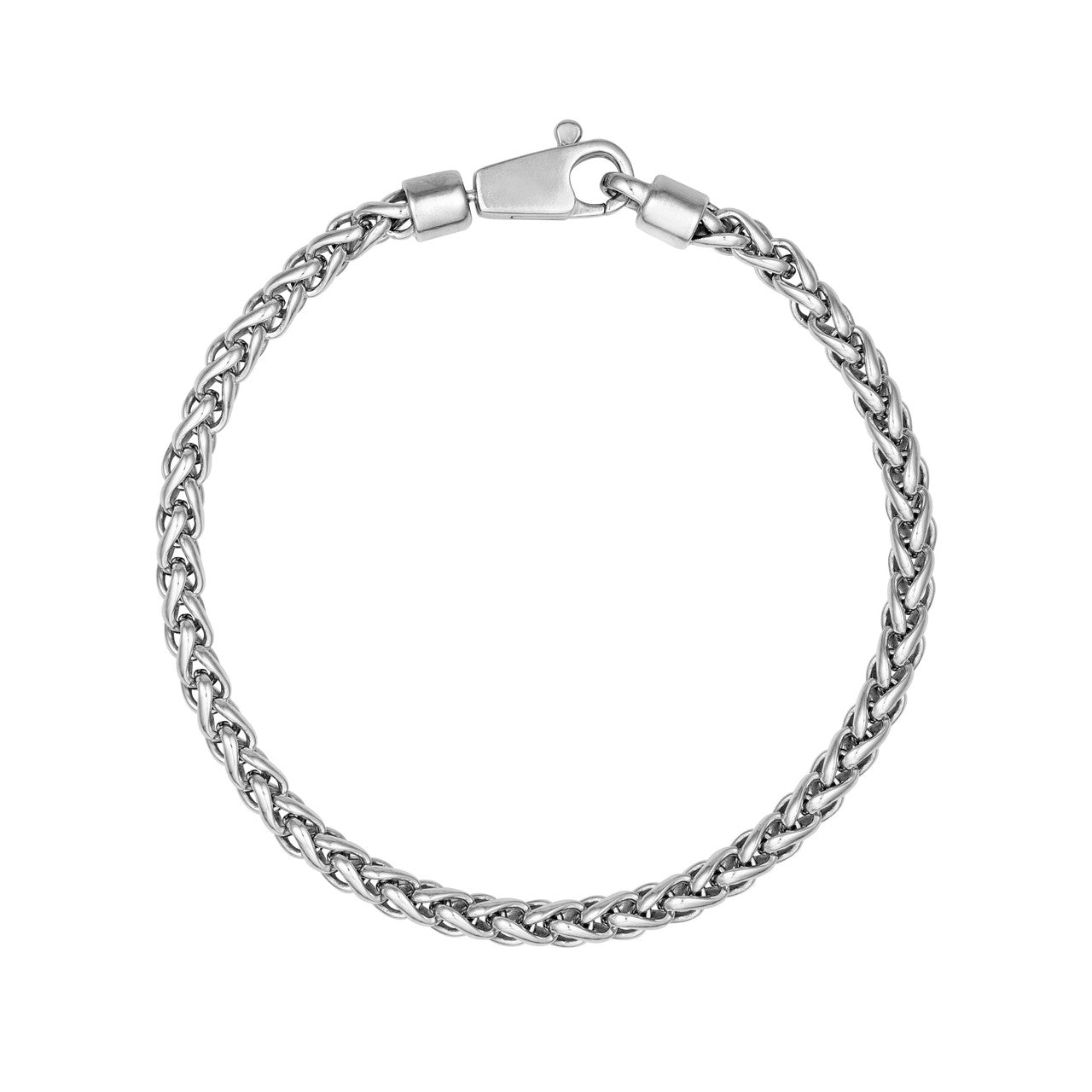 Birmingham Jewelry - Sterling Silver 4.30mm Half Round Spiga Chain Bracelet - Birmingham Jewelry