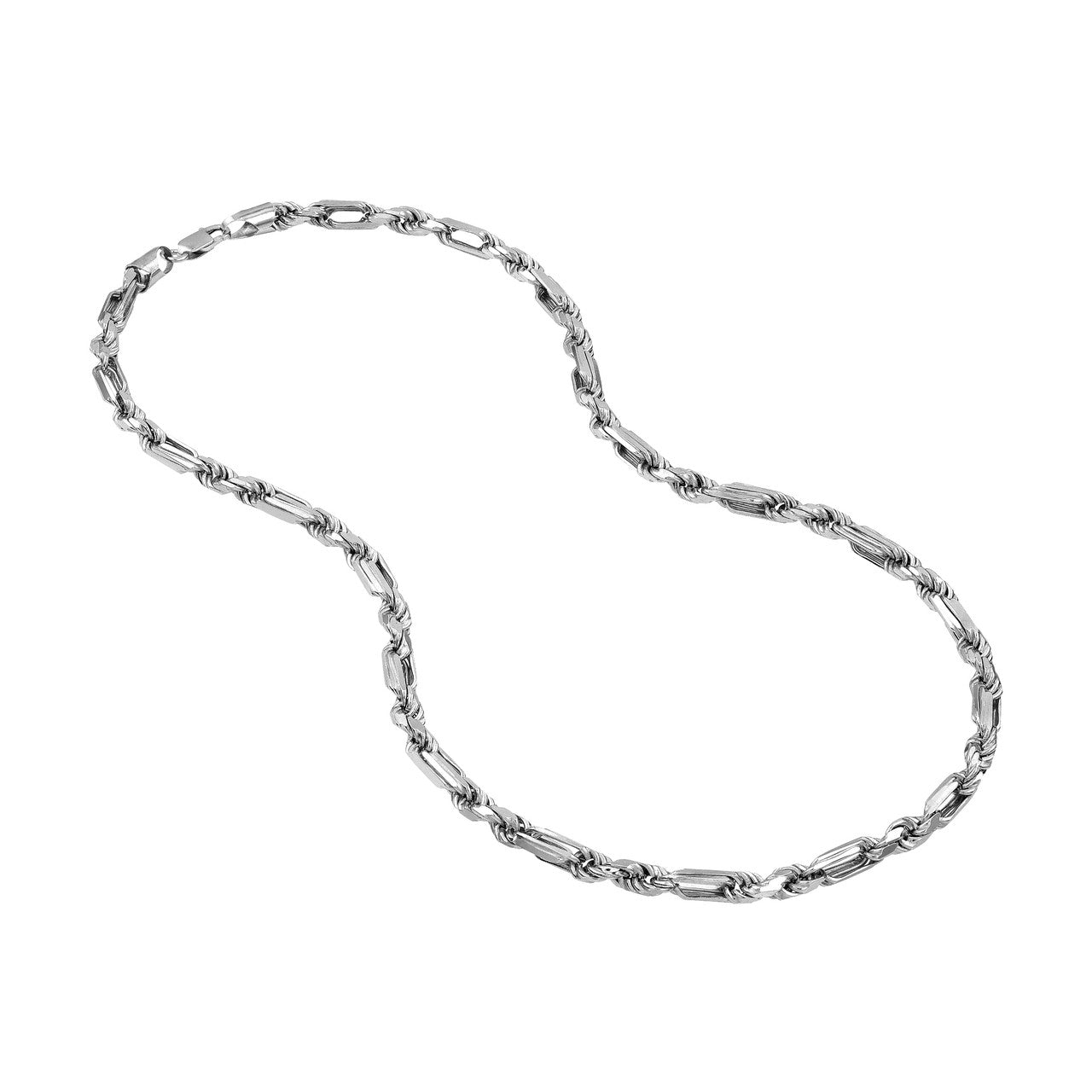 Birmingham Jewelry - Sterling Silver 5.80mm D/C Figarope Milano Chain - Birmingham Jewelry