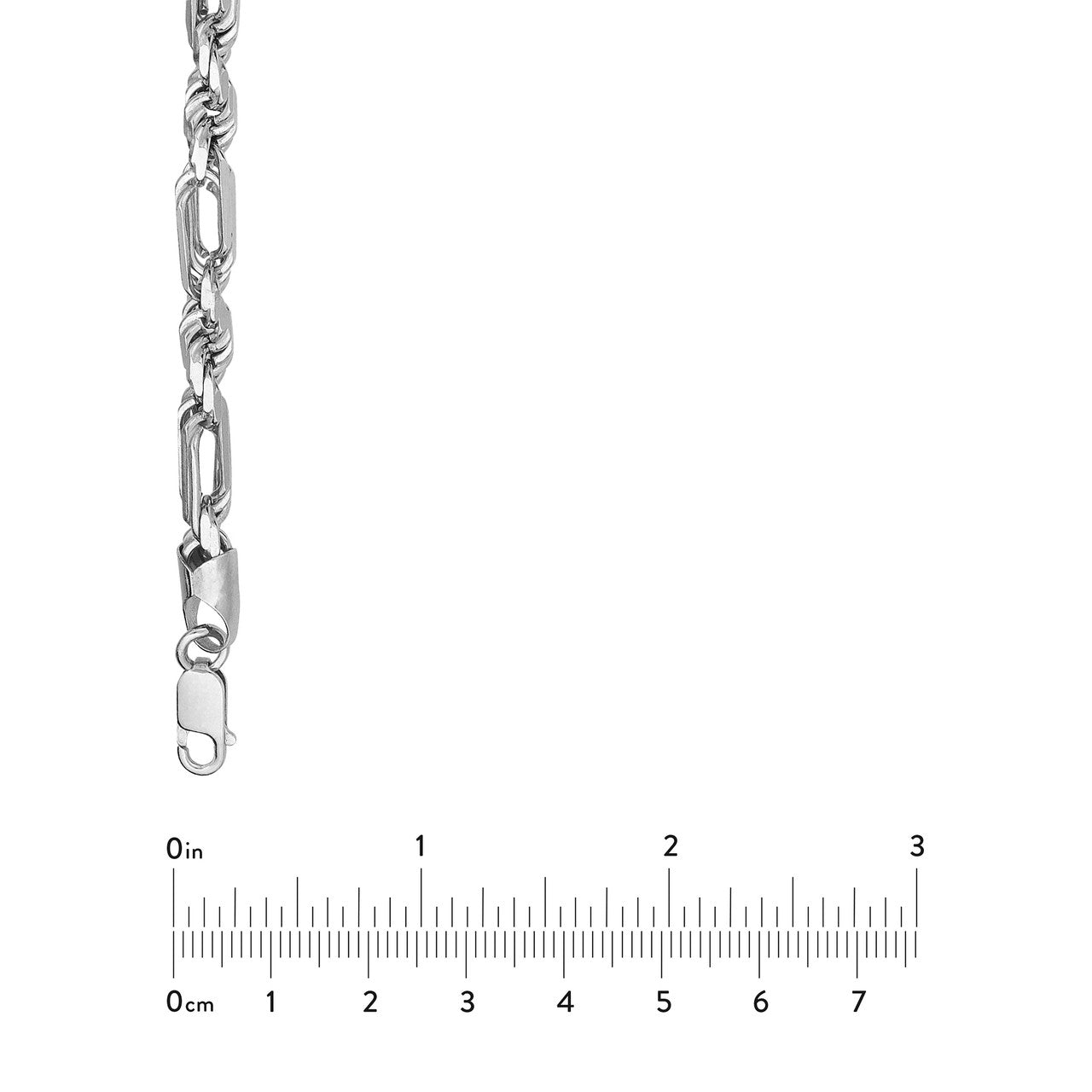 Birmingham Jewelry - Sterling Silver 5.80mm D/C Figarope Milano Chain - Birmingham Jewelry