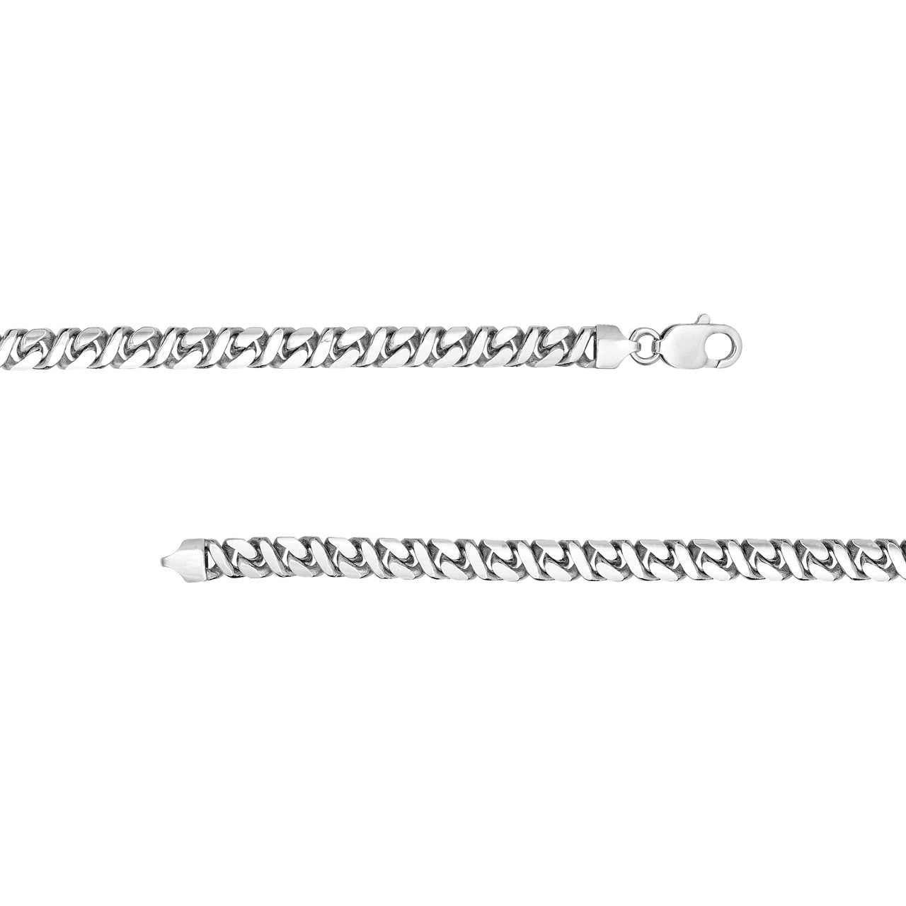 Birmingham Jewelry - Sterling Silver 7.00mm 8 Sided D/C Curb Chain - Birmingham Jewelry