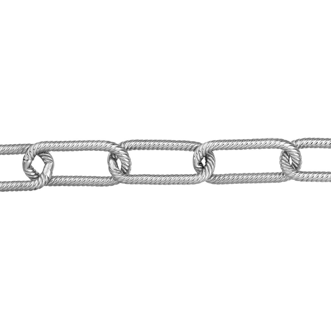 Birmingham Jewelry - Sterling Silver 8.90mm Textured Paper Clip Bracelet - Birmingham Jewelry