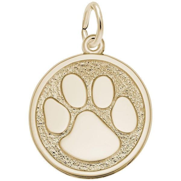 Custom Order Rembrandt Charms - Special Order For (SHE919) Rembrandt Charms - Large Paw Print Charm - 5663 with Engraving - Birmingham Jewelry