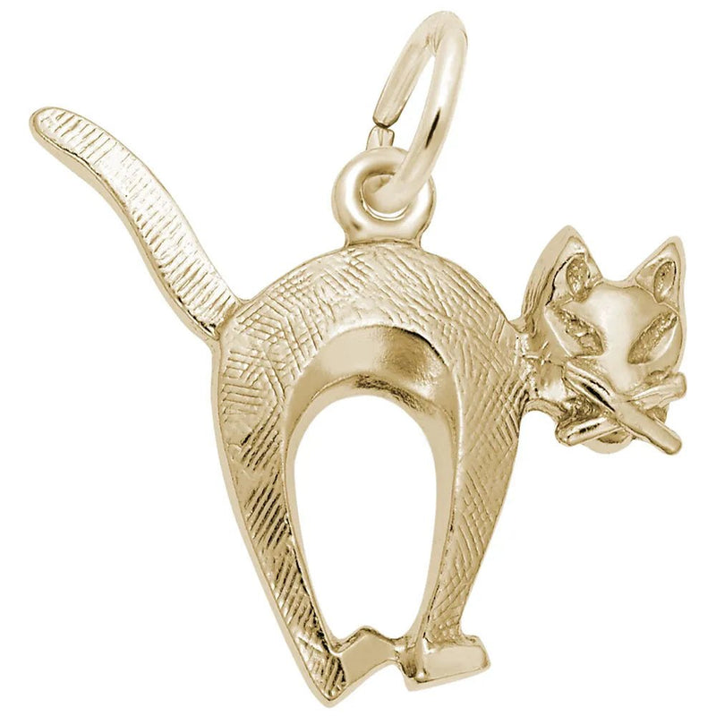 Rembrandt Charms - Rembrandt Charms - Arched Cat Charm - 1254 - Birmingham Jewelry