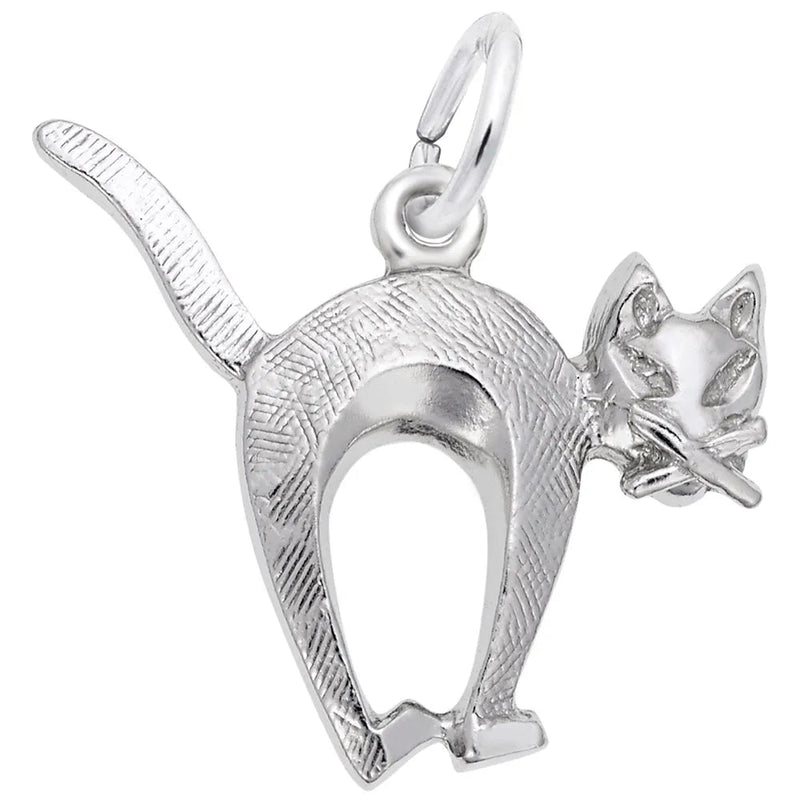 Rembrandt Charms - Rembrandt Charms - Arched Cat Charm - 1254 - Birmingham Jewelry