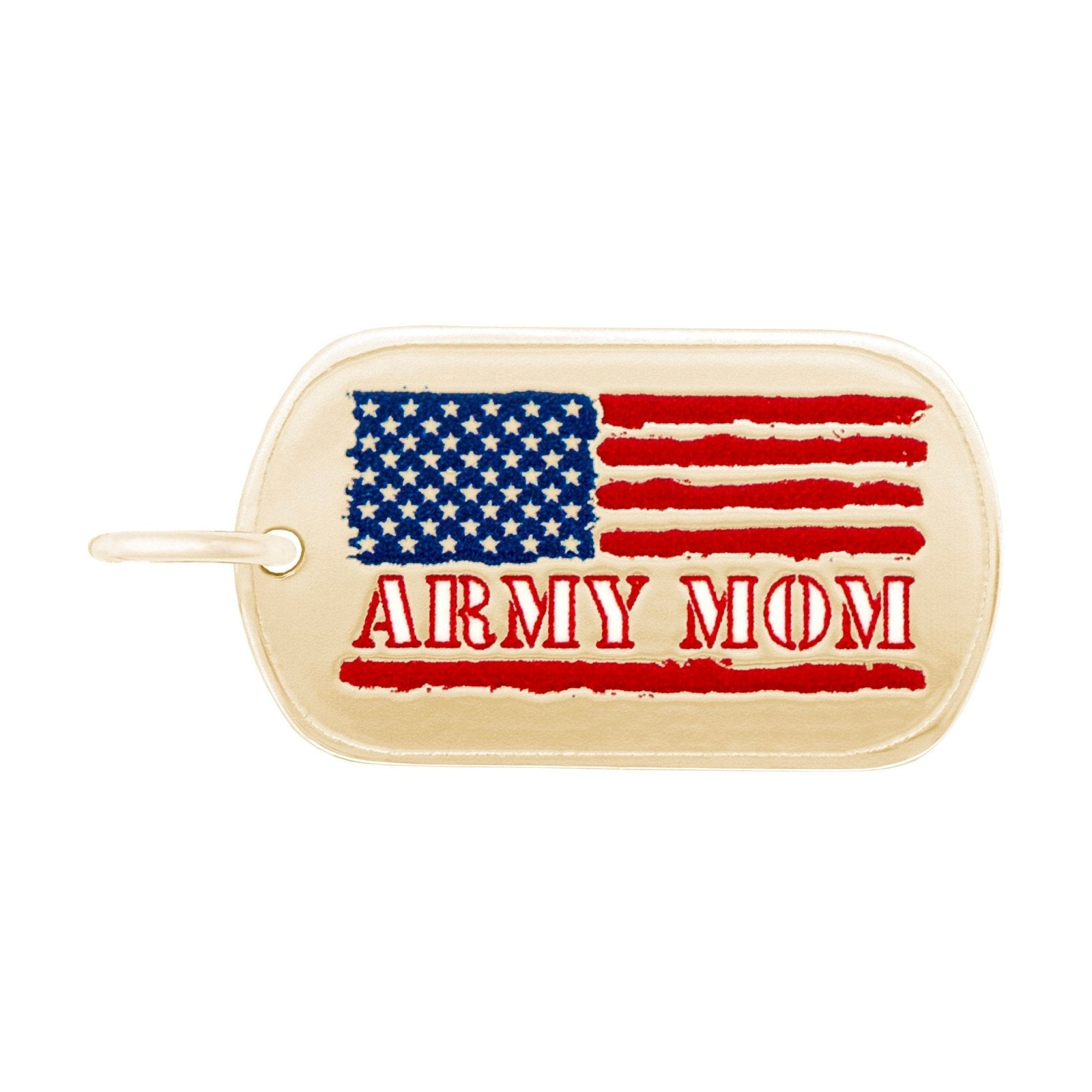 Rembrandt Charms - Army Mom Dog Tag - 1197 Rembrandt Charms Charm Birmingham Jewelry 