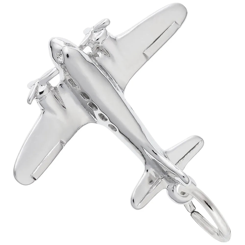 Rembrandt Charms - Rembrandt Charms - DC-3 Vintage Plane Charm - 1230 - Birmingham Jewelry