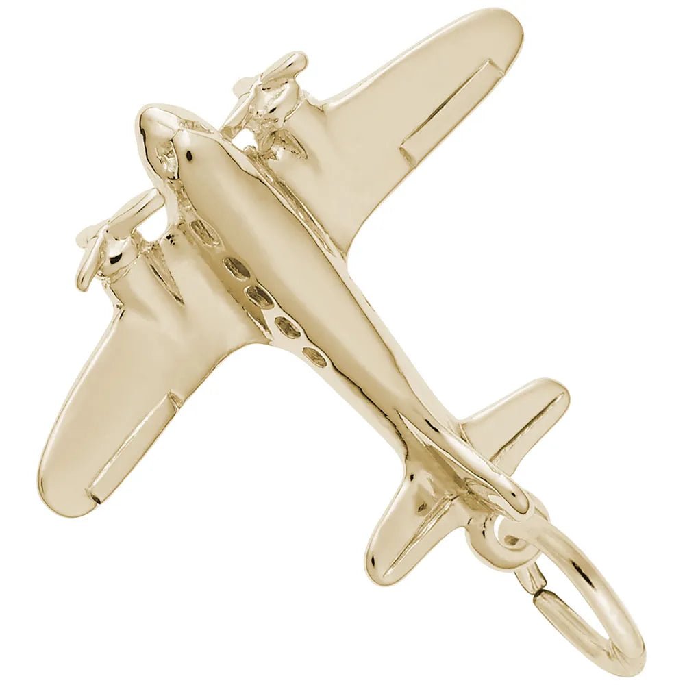 Rembrandt Charms - Rembrandt Charms - DC-3 Vintage Plane Charm - 1230 - Birmingham Jewelry