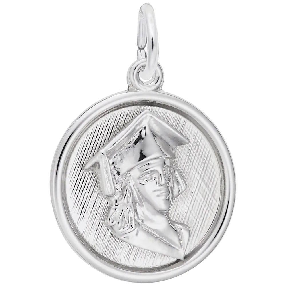 Rembrandt Charms - Rembrandt Charms - Female Graduate Disc Charm - 1215 - Birmingham Jewelry