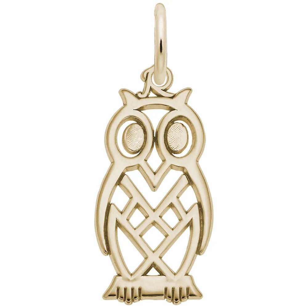 Rembrandt Charms - Rembrandt Charms - Flat Owl Charm - 1532 - Birmingham Jewelry