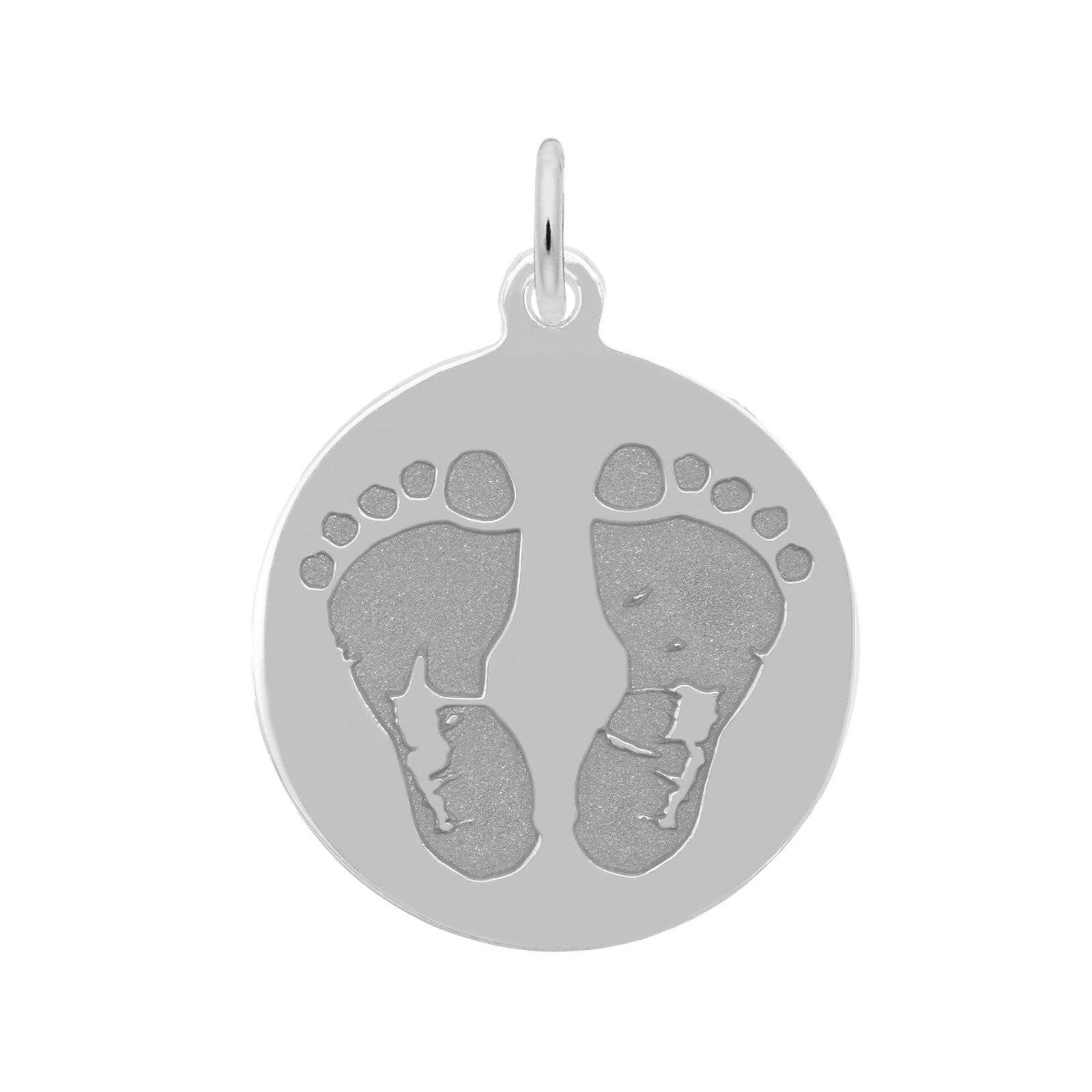 Rembrandt Charms - Footprint Disc Charm - 1019 Rembrandt Charms Charm Birmingham Jewelry 