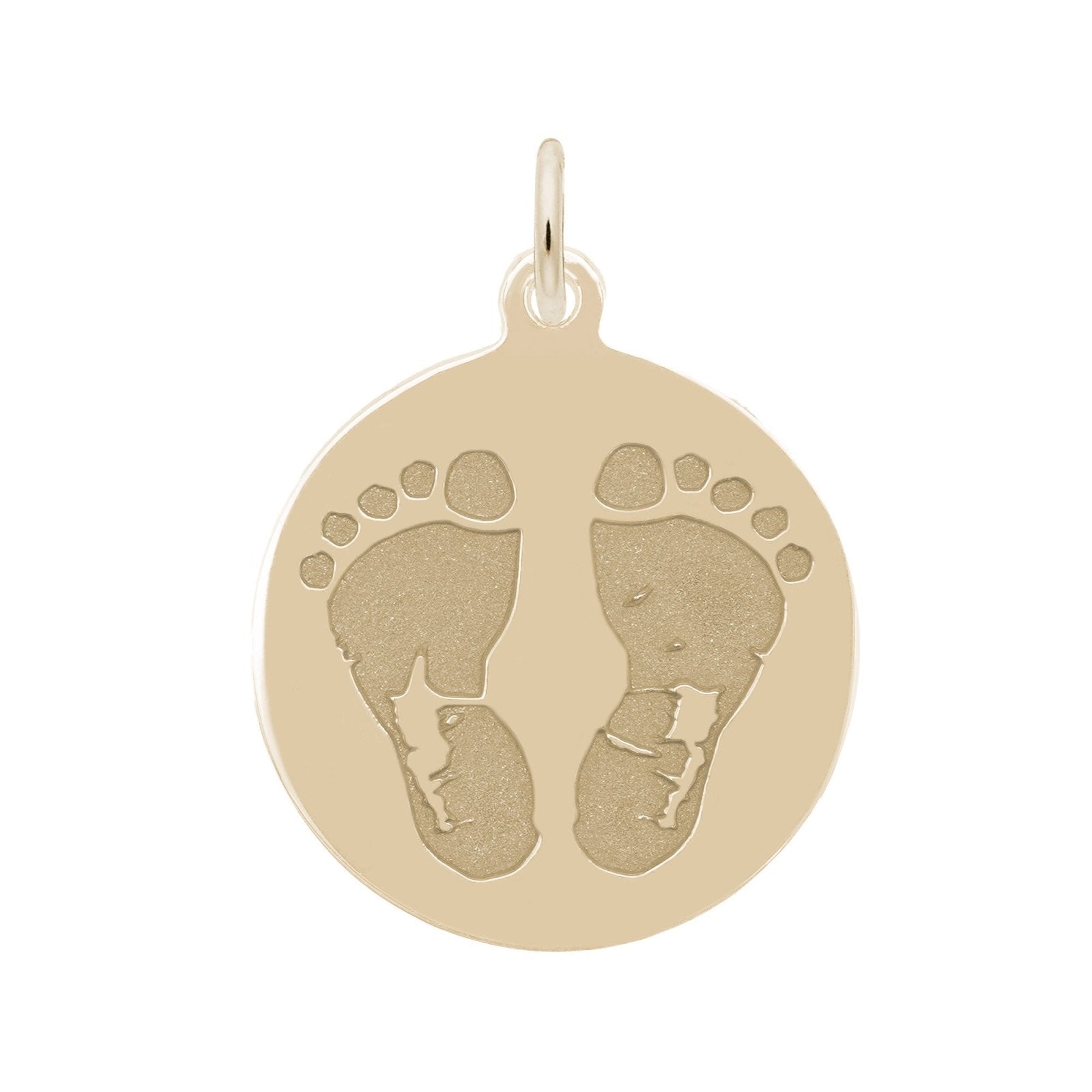 Rembrandt Charms - Footprint Disc Charm - 1019 Rembrandt Charms Charm Birmingham Jewelry 