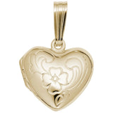 Rembrandt Charms - Rembrandt Charms - Heart with Flower Design Locket Charm - 8605 - Birmingham Jewelry