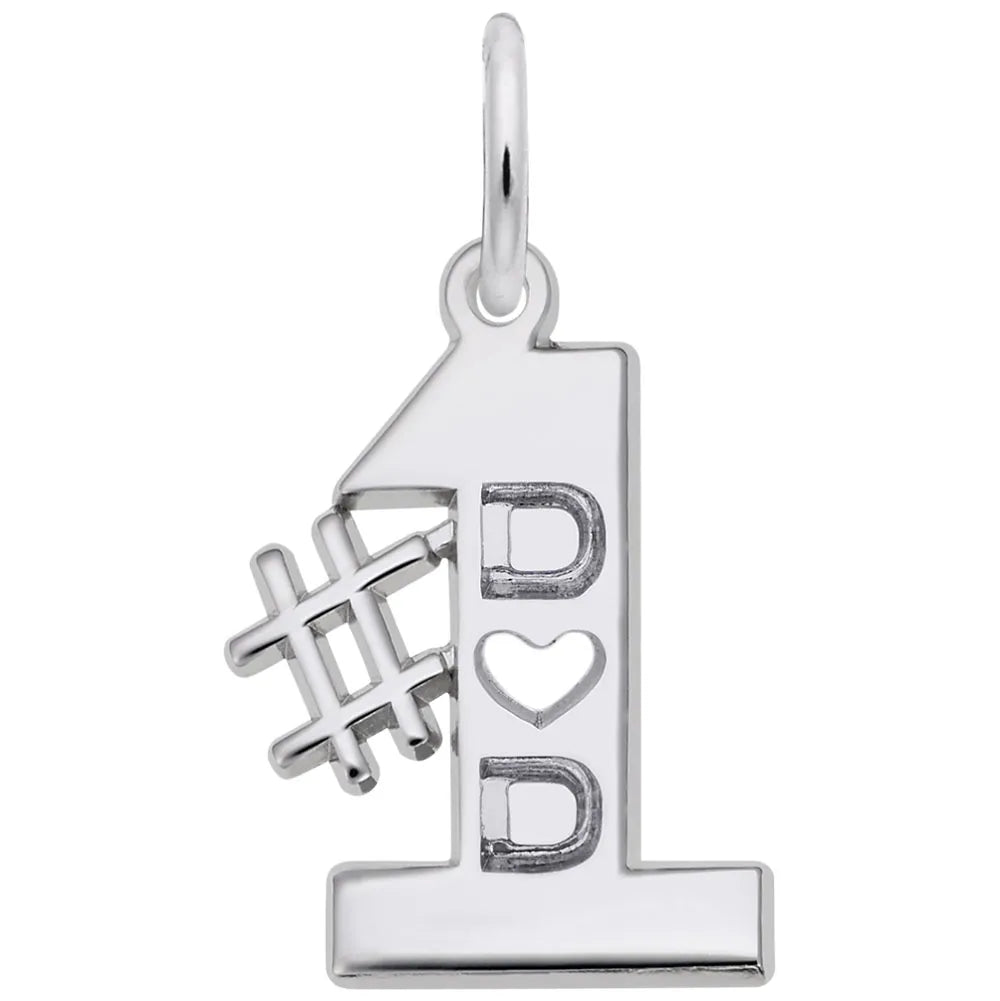 Rembrandt Charms - Rembrandt Charms - Number One Dad Charm - 7747 - Birmingham Jewelry