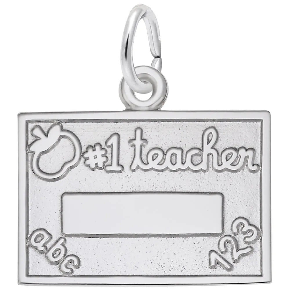 Rembrandt Charms - Rembrandt Charms - Number One Teacher Charm - 3461 - Birmingham Jewelry