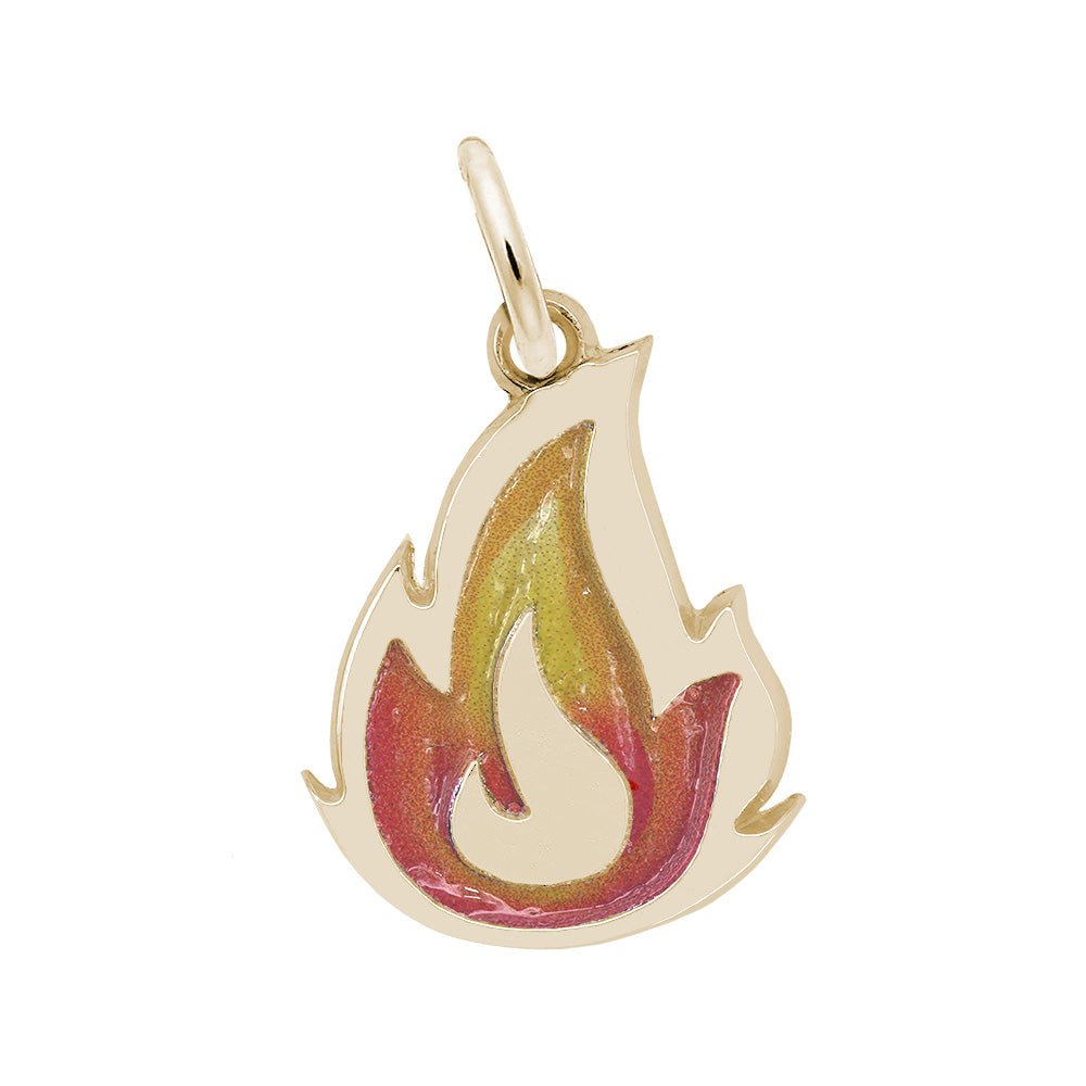 Rembrandt Charms - Painted Flame Charm - 1020-001 Rembrandt Charms Charm Birmingham Jewelry 