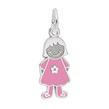 Rembrandt Charms - Rembrandt Charms - Painted Girl with Flower Dress Charm - 8424 - 001 - Birmingham Jewelry