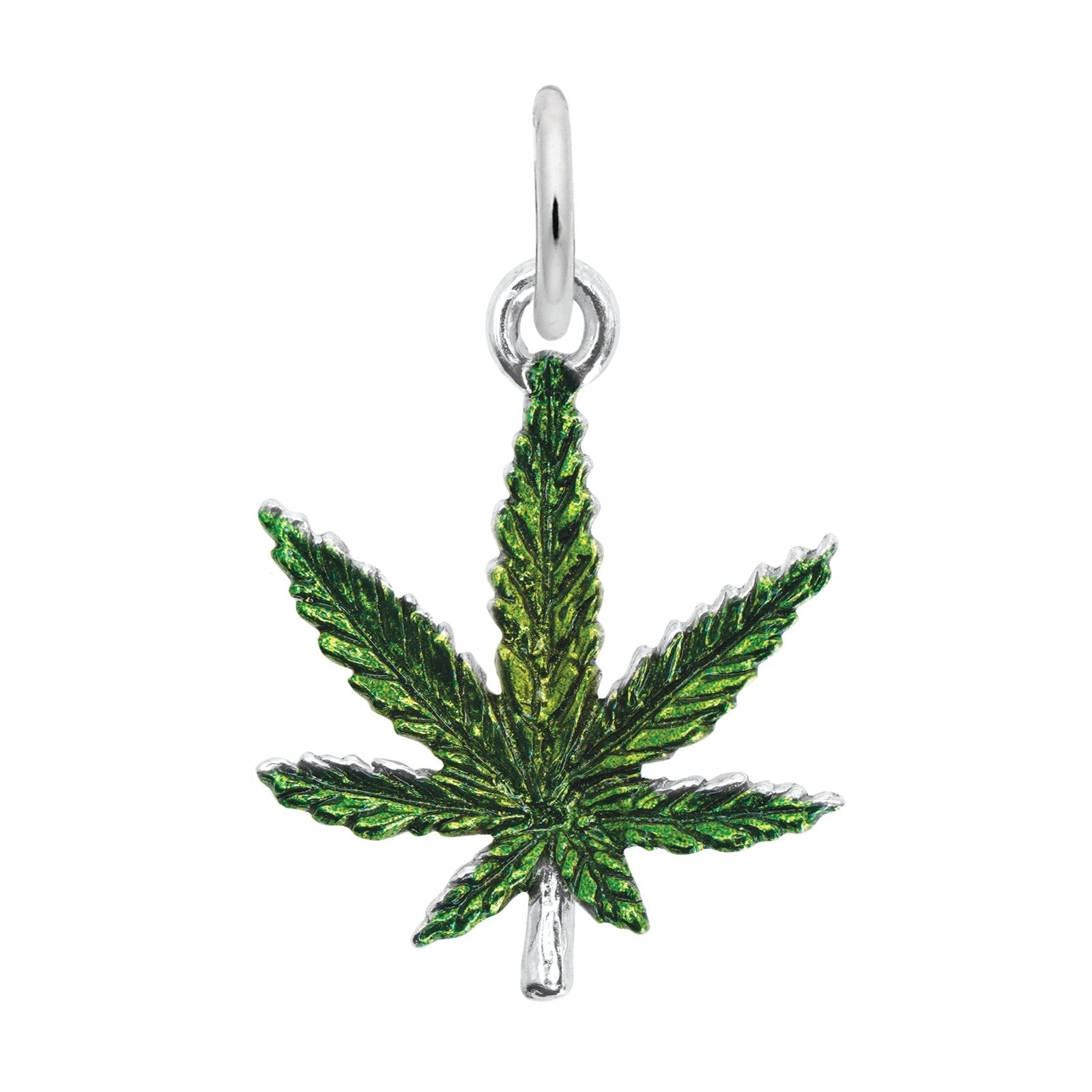 Rembrandt Charms - Rembrandt Charms - Painted Marijuana Leaf Charm - 4969 - 001 - Birmingham Jewelry