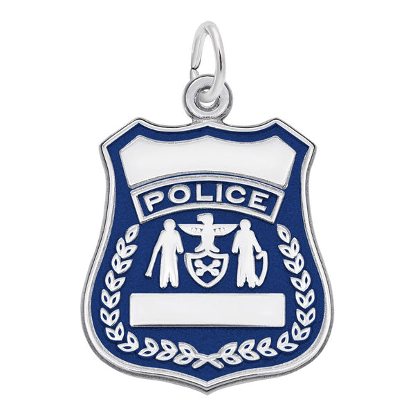 Rembrandt Charms - Rembrandt Charms - Painted Police Badge Charm - 3039 - 001 - Birmingham Jewelry