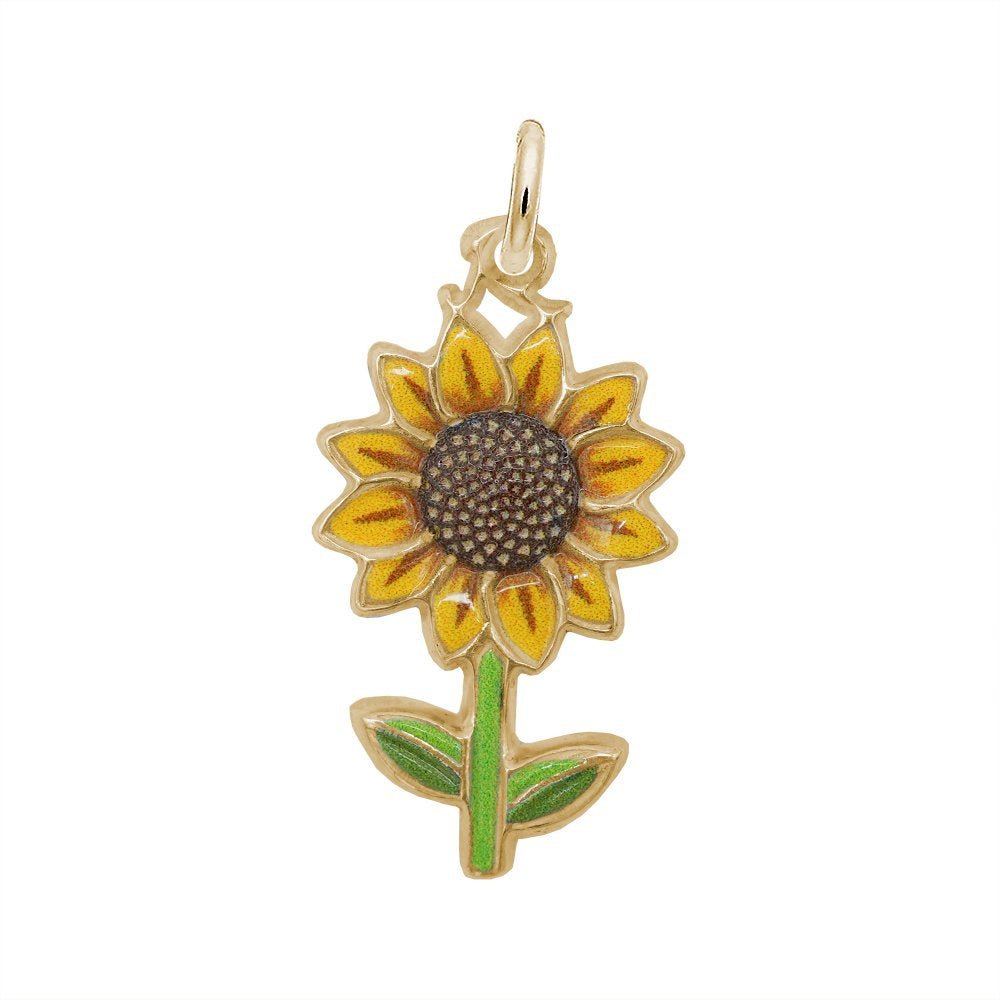 Rembrandt Charms - Rembrandt Charms - Painted Sunflower Charm - 1117 - 001 - Birmingham Jewelry