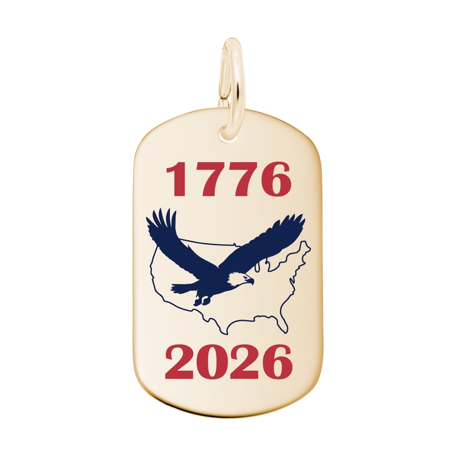 Rembrandt Charms - Rembrandt Charms - Painted USA 250 – 1776 - 2026 Eagle Charm - 1253 - Birmingham Jewelry