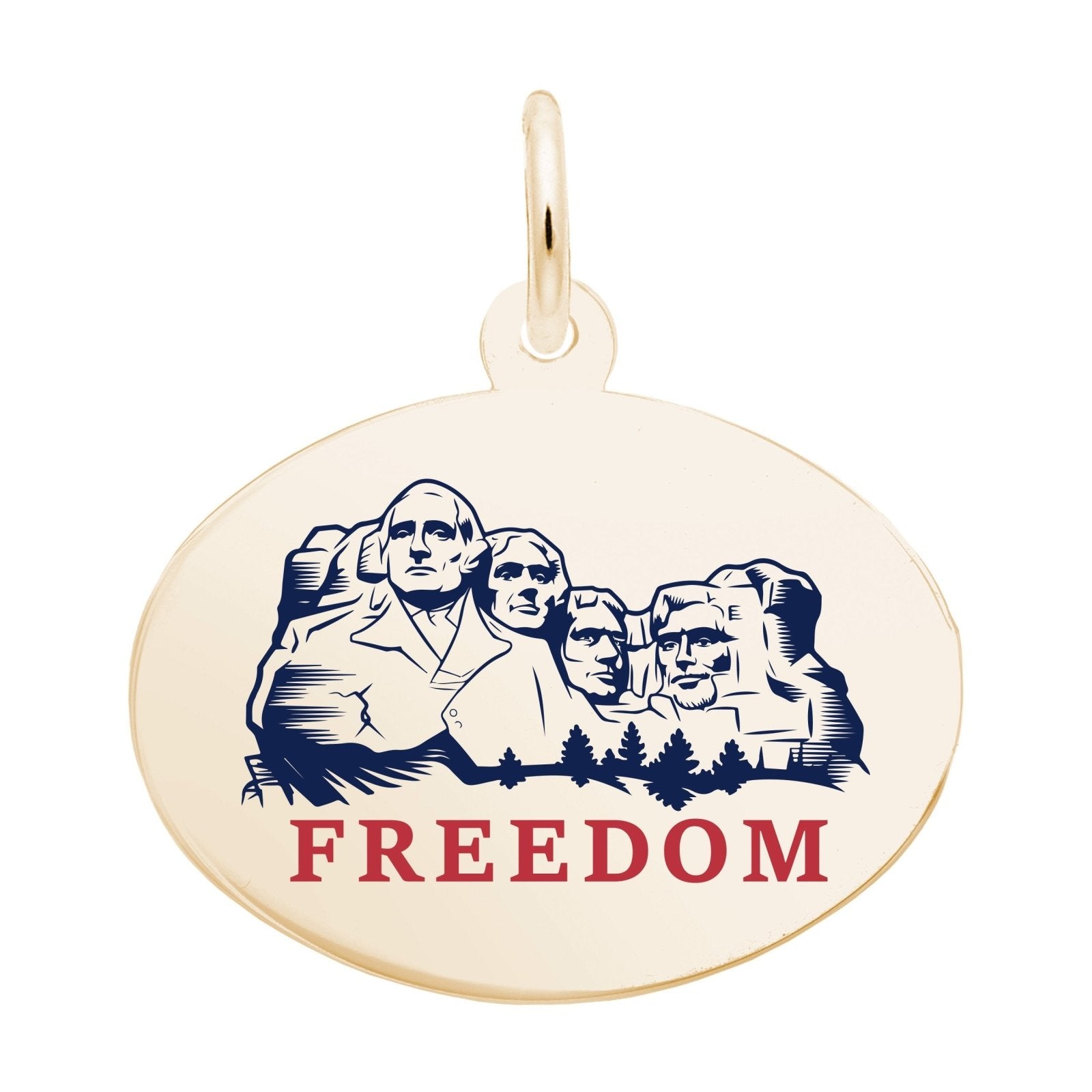 Rembrandt Charms - Rembrandt Charms - Painted USA 250 – Mount Rushmore Freedom Charm - 1244 - Birmingham Jewelry
