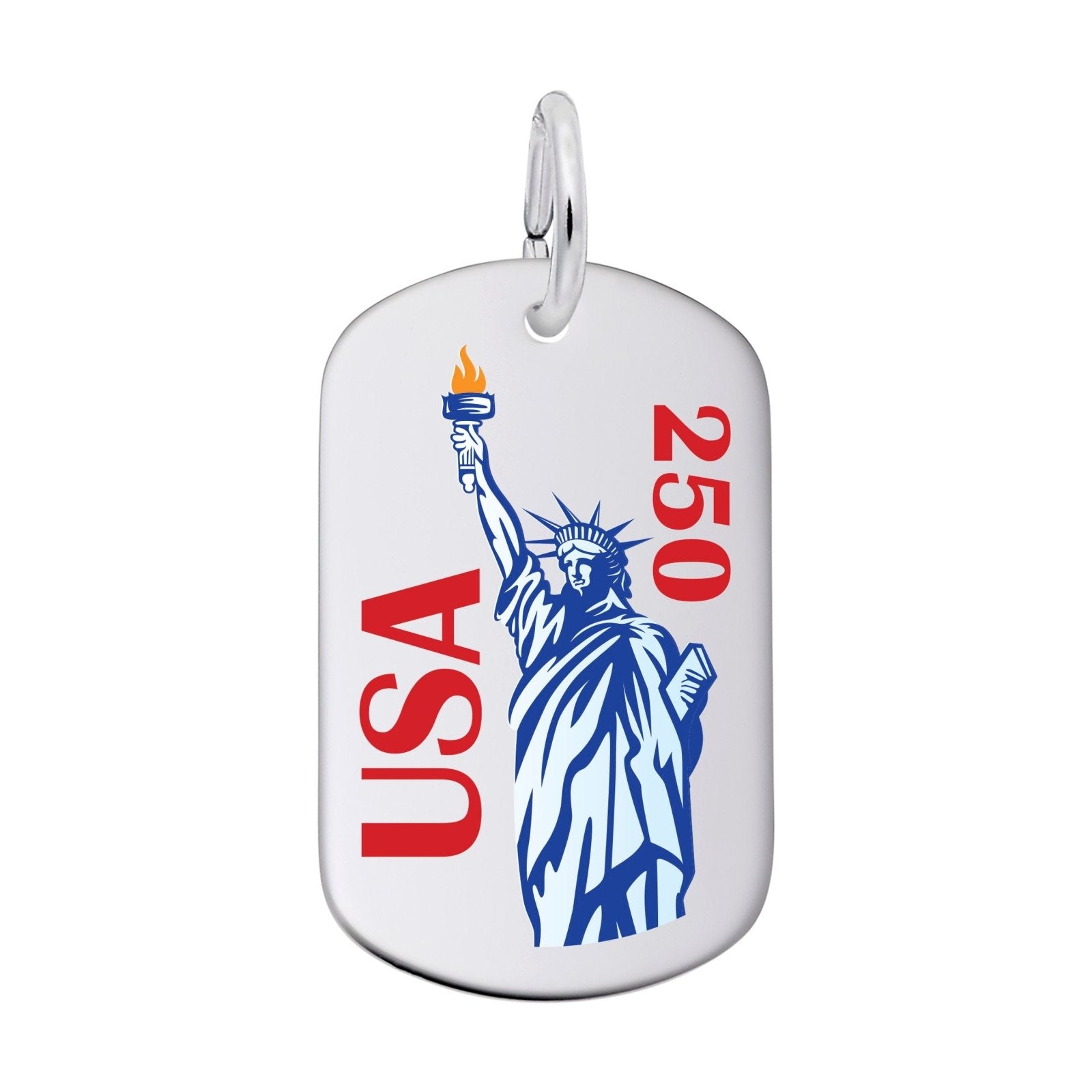 Rembrandt Charms - Rembrandt Charms - Painted USA 250 – Statue of Liberty Charm - 1212 - Birmingham Jewelry