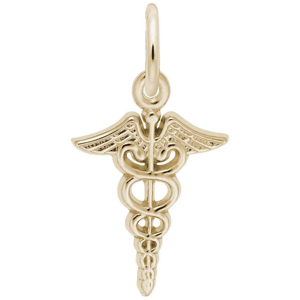 Rembrandt Charms - Rembrandt Charms - Small Caduceus Charm - 0542 - Birmingham Jewelry