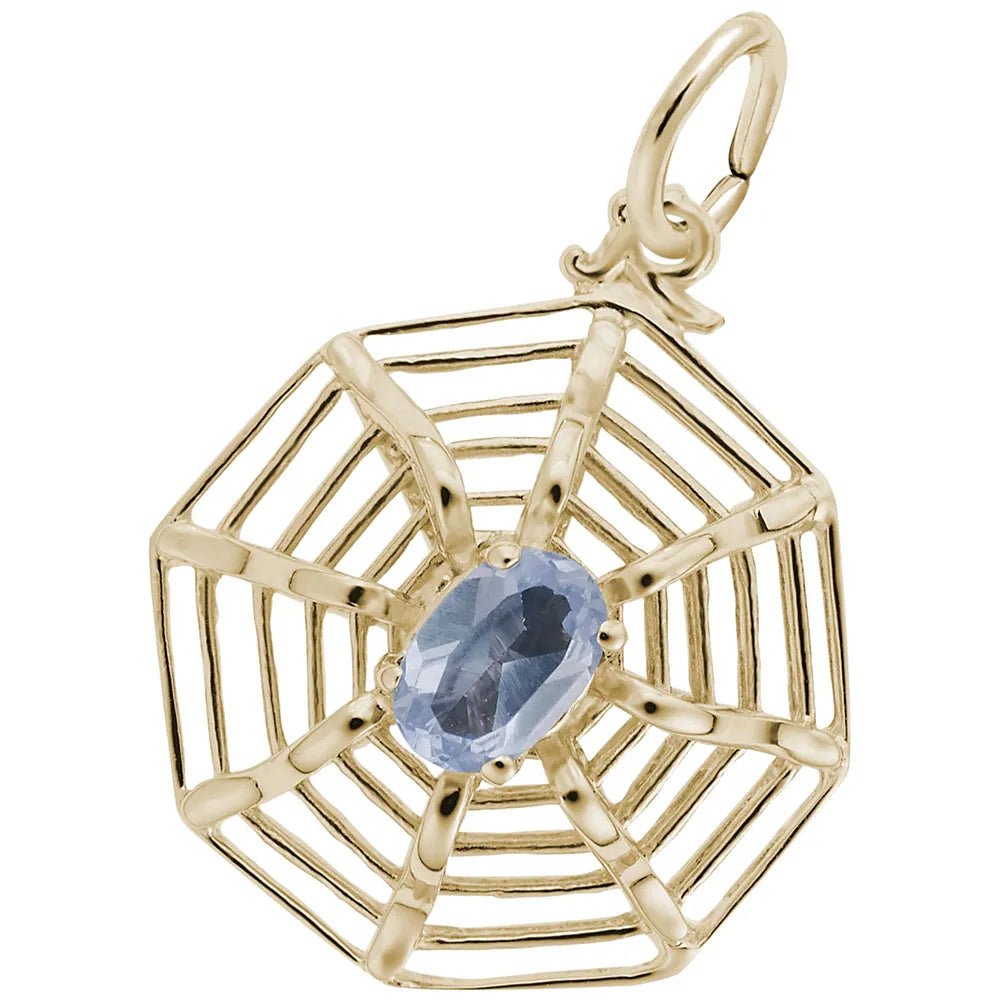 Rembrandt Charms - Spider Web Charm - 8177 Rembrandt Charms Charm Birmingham Jewelry 