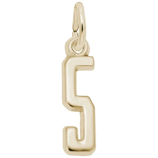 Rembrandt Charms - Rembrandt Charms - That’s My Number 5 Charm - 1761 - 005 - Birmingham Jewelry