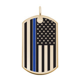 Rembrandt Charms - Rembrandt Charms - USA Flag with Blue Stripe - 8399-072 - Birmingham Jewelry